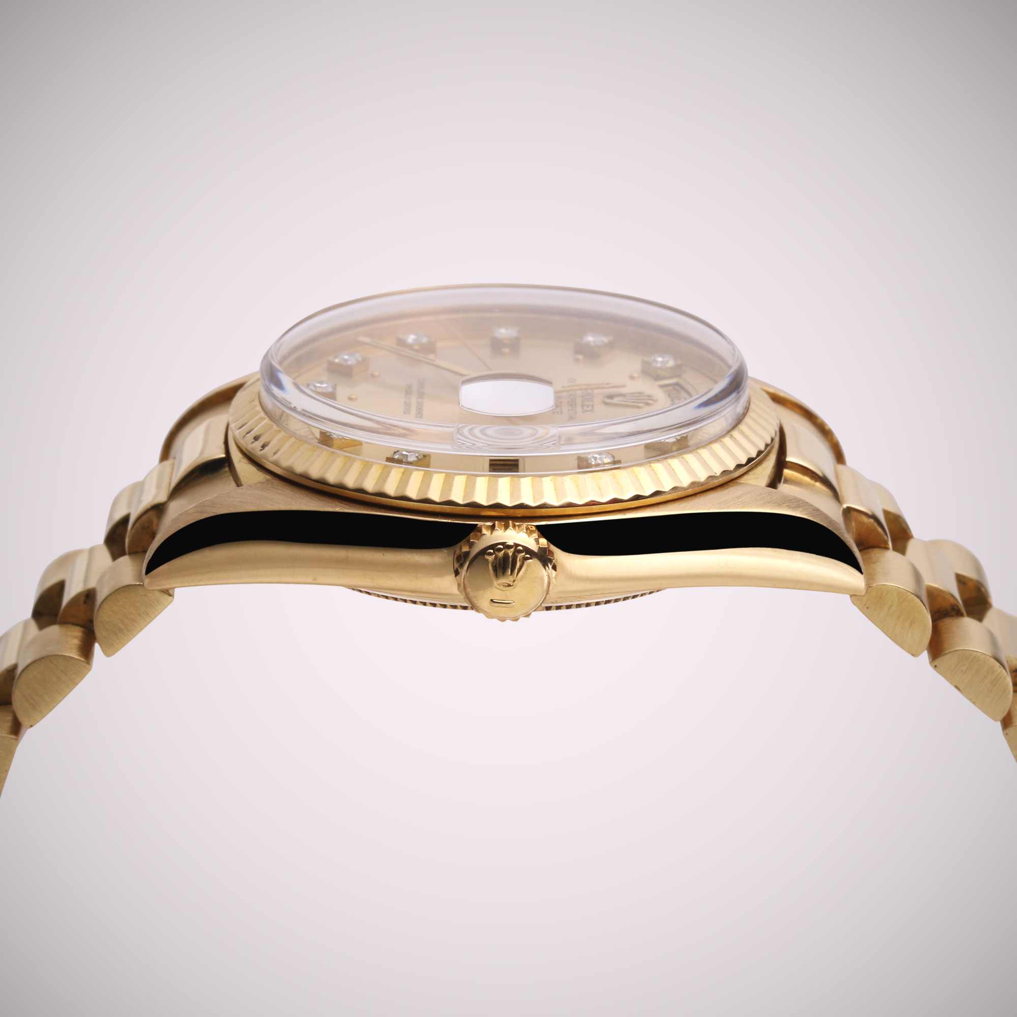 Rolex Day-Date 1803 Diamond 18K Yellow Gold Second Hand Watch Collectors (6)