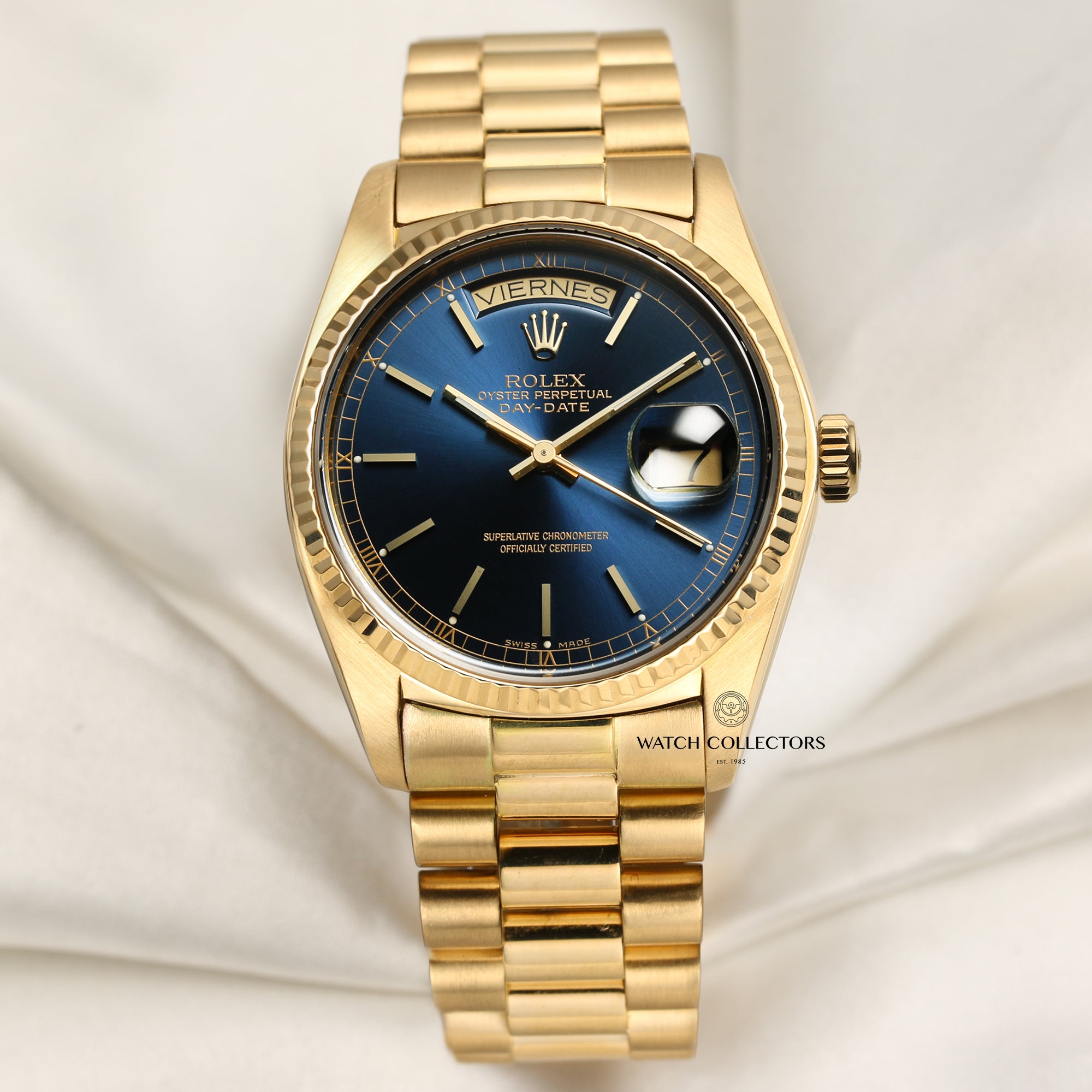 Rolex Day-Date 18038 18K Yellow Gold Second Hand Watch Collectors 1