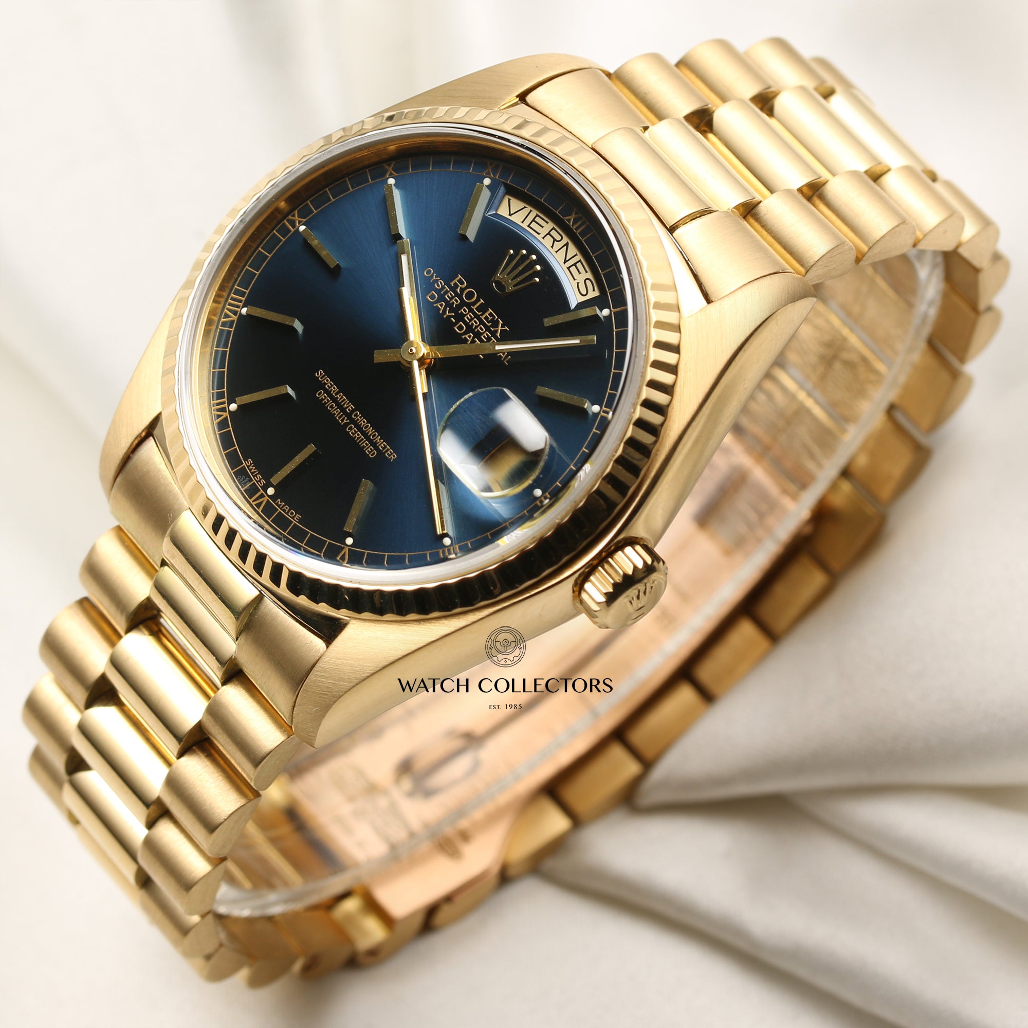 Rolex Day-Date 18038 18K Yellow Gold Second Hand Watch Collectors 3