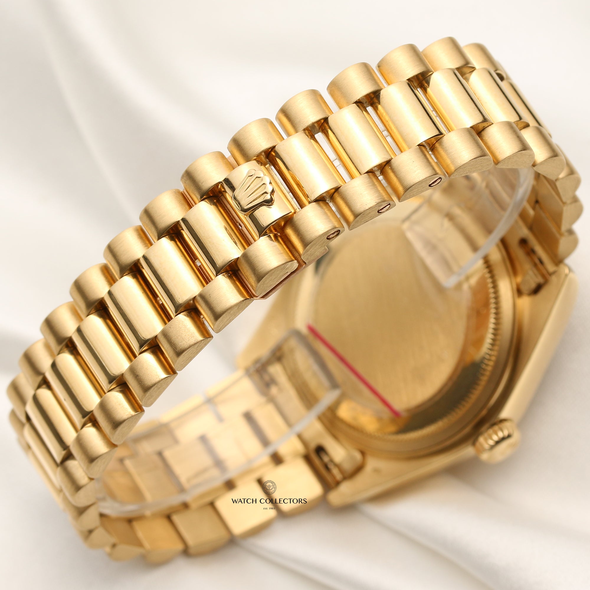 Rolex Day-Date 18038 18K Yellow Gold Wood Dial Second Hand Watch Collectors 7