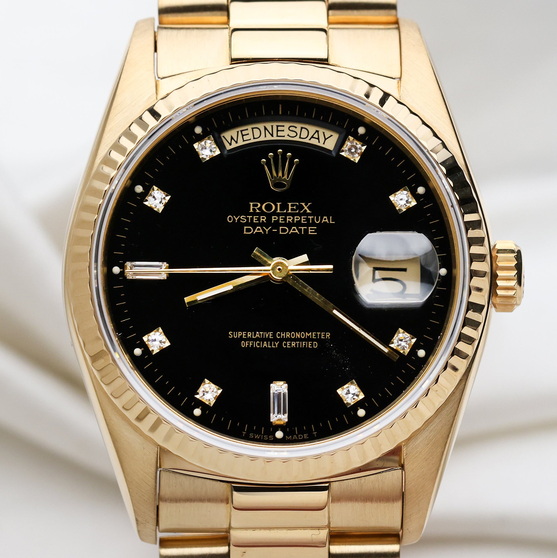 Rolex Day-Date 18078 18K Yellow Gold Second Hand Watch Collectors 2