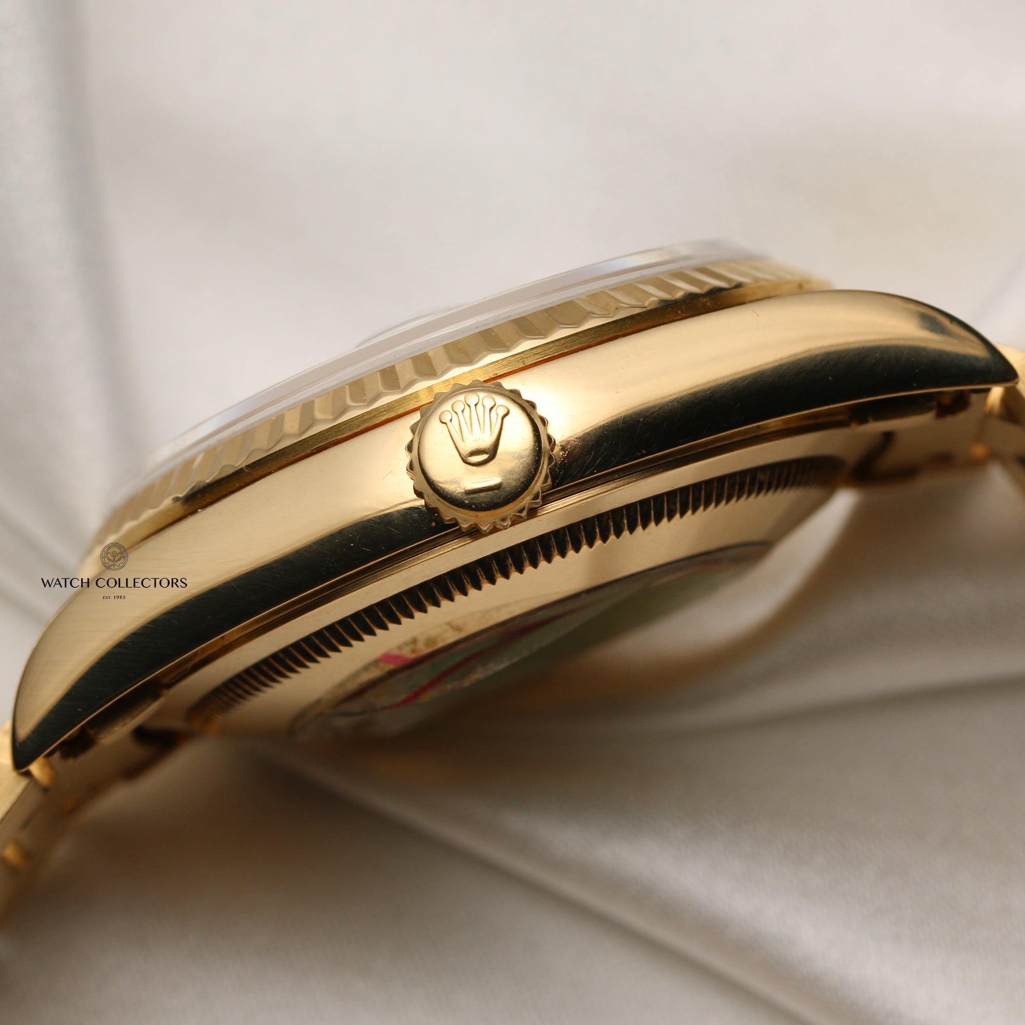 Rolex Day-Date 18238 18K Yellow Gold Blue Jubilee Dial Second Hand Watch Collectors 6