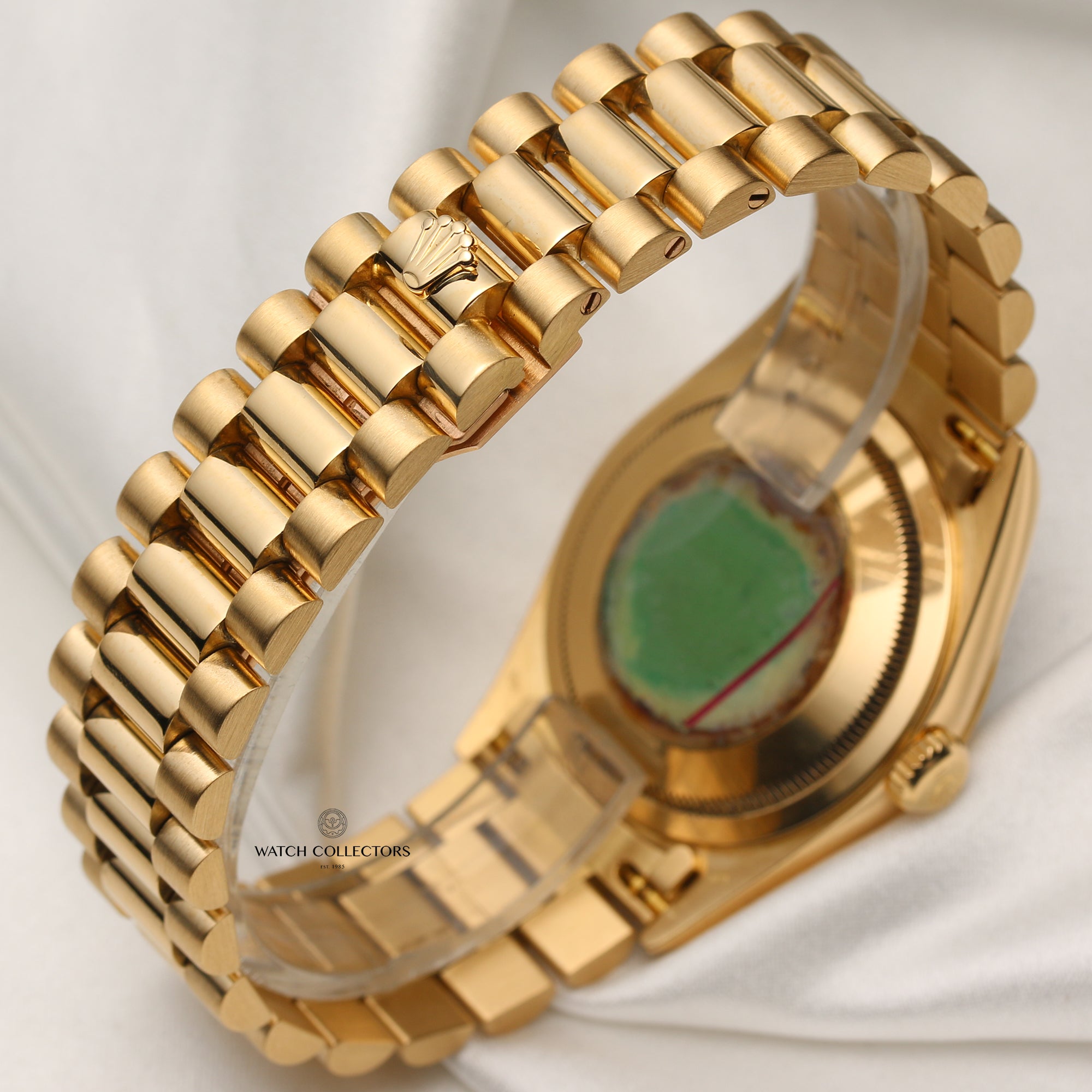 Rolex Day-Date 18238 18K Yellow Gold Blue Jubilee Dial Second Hand Watch Collectors 7