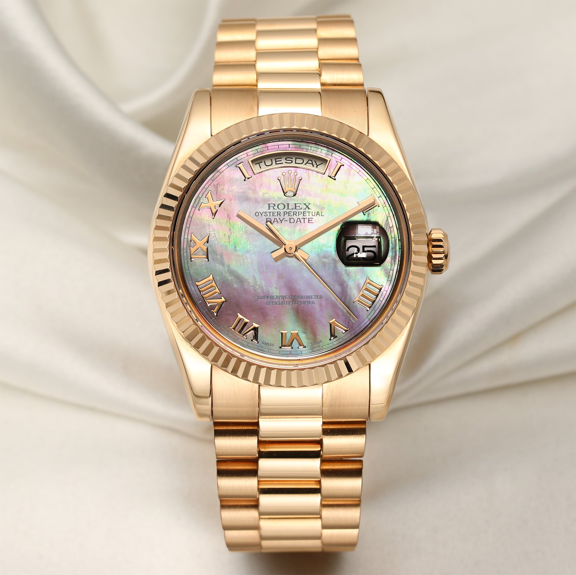 Rolex Day-Date 18K Rose Gold Second Hand Watch Collectors 1