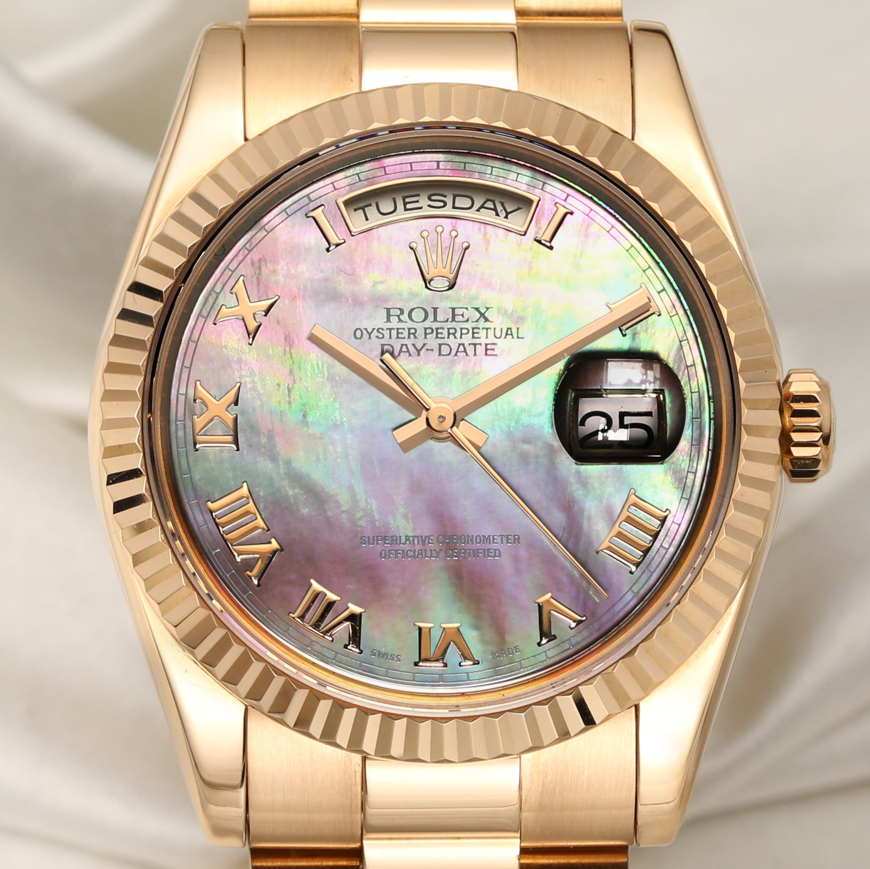 Rolex Day-Date 18K Rose Gold Second Hand Watch Collectors 2