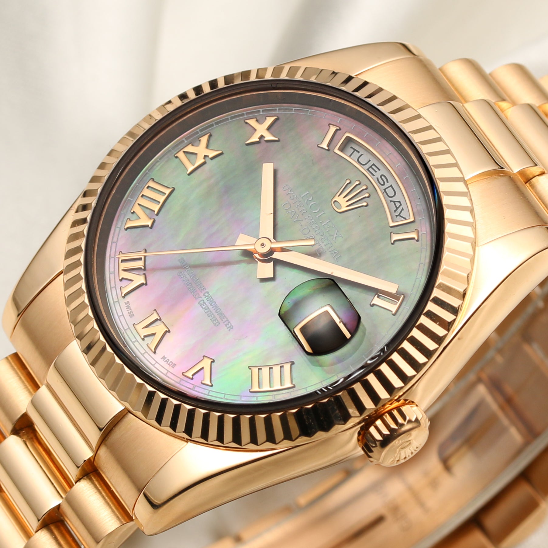 Rolex Day-Date 18K Rose Gold Second Hand Watch Collectors 4