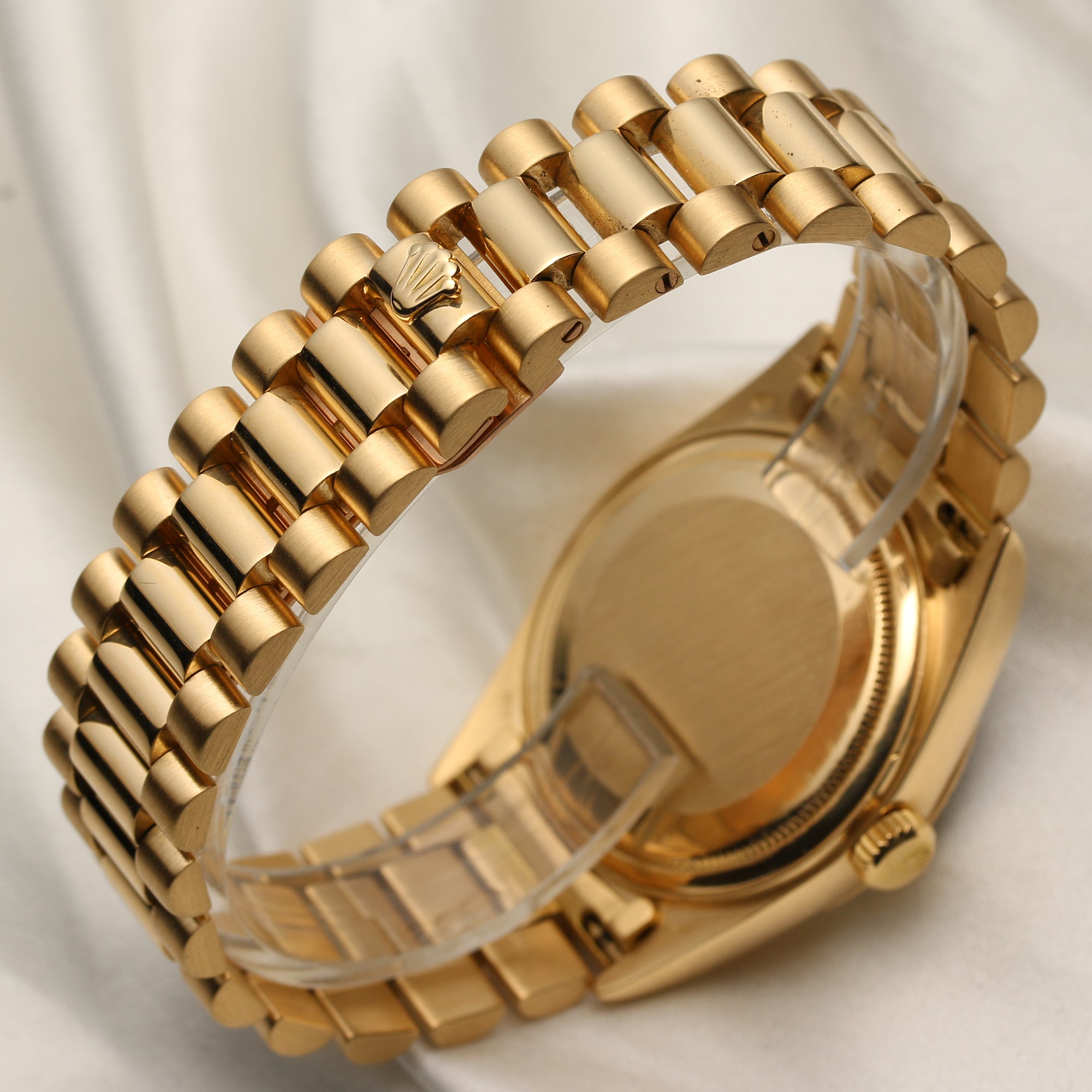 Rolex Day-Date 18K Yellow Gold Blue Degrading Diamind Dial Second Hand Watch Collectors 7