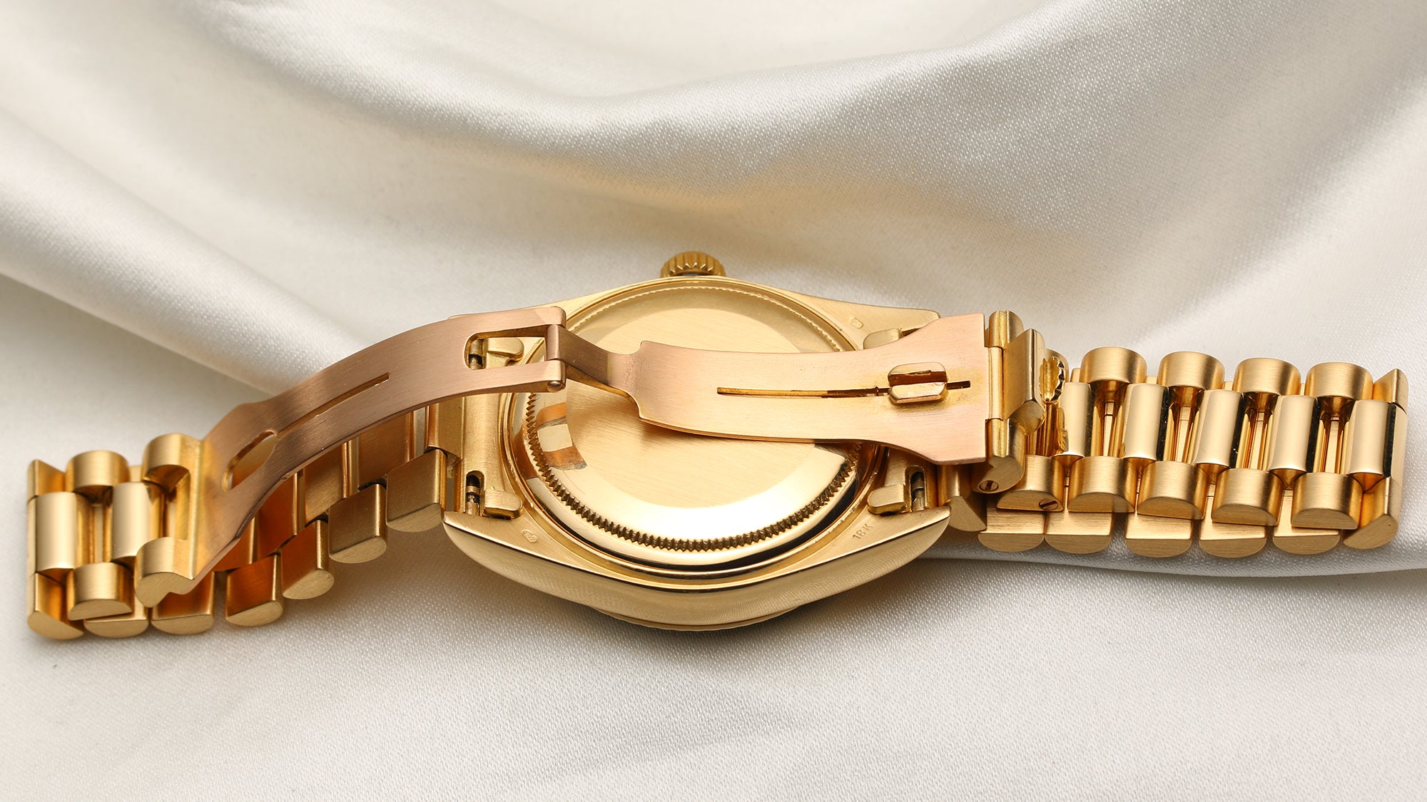 Rolex Day-Date 18K Yellow Gold Blue Degrading Diamind Dial Second Hand Watch Collectors 8