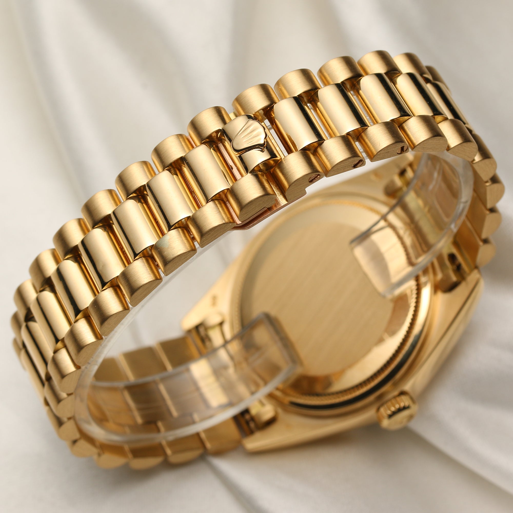Rolex Day-Date 18K Yellow Gold Blue Diamond Dial Second Hand Watch Collectors 7