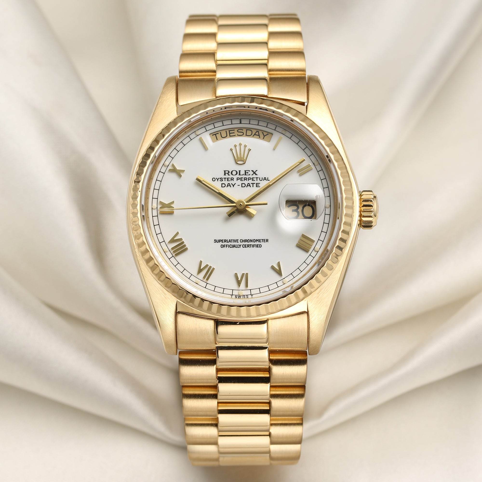 Rolex Day-Date 18K Yellow Gold Second Hand Watch Collectors 1