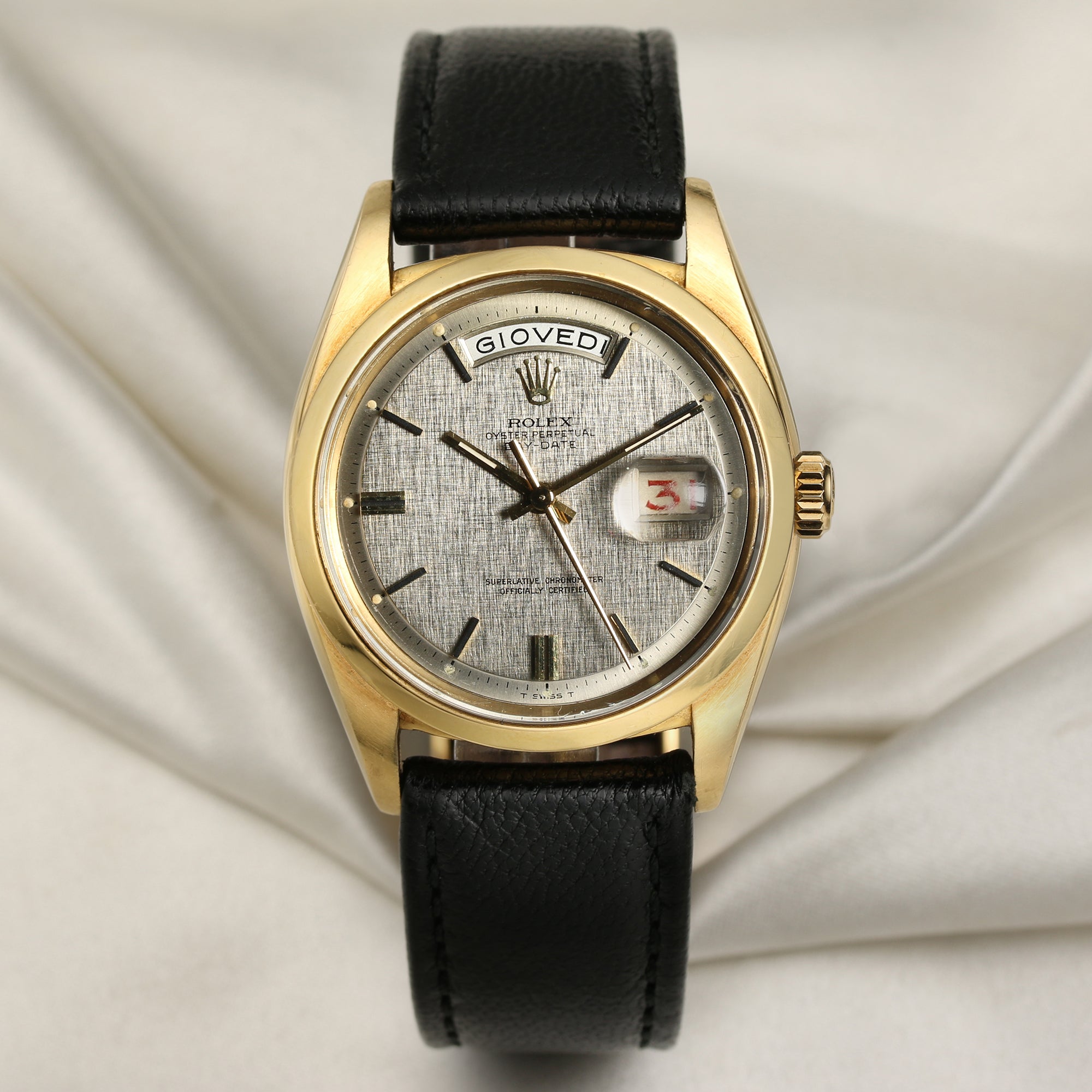 Rolex-Day-Date-18K-Yellow-Gold-Second-Hand-Watch-Collectors-1