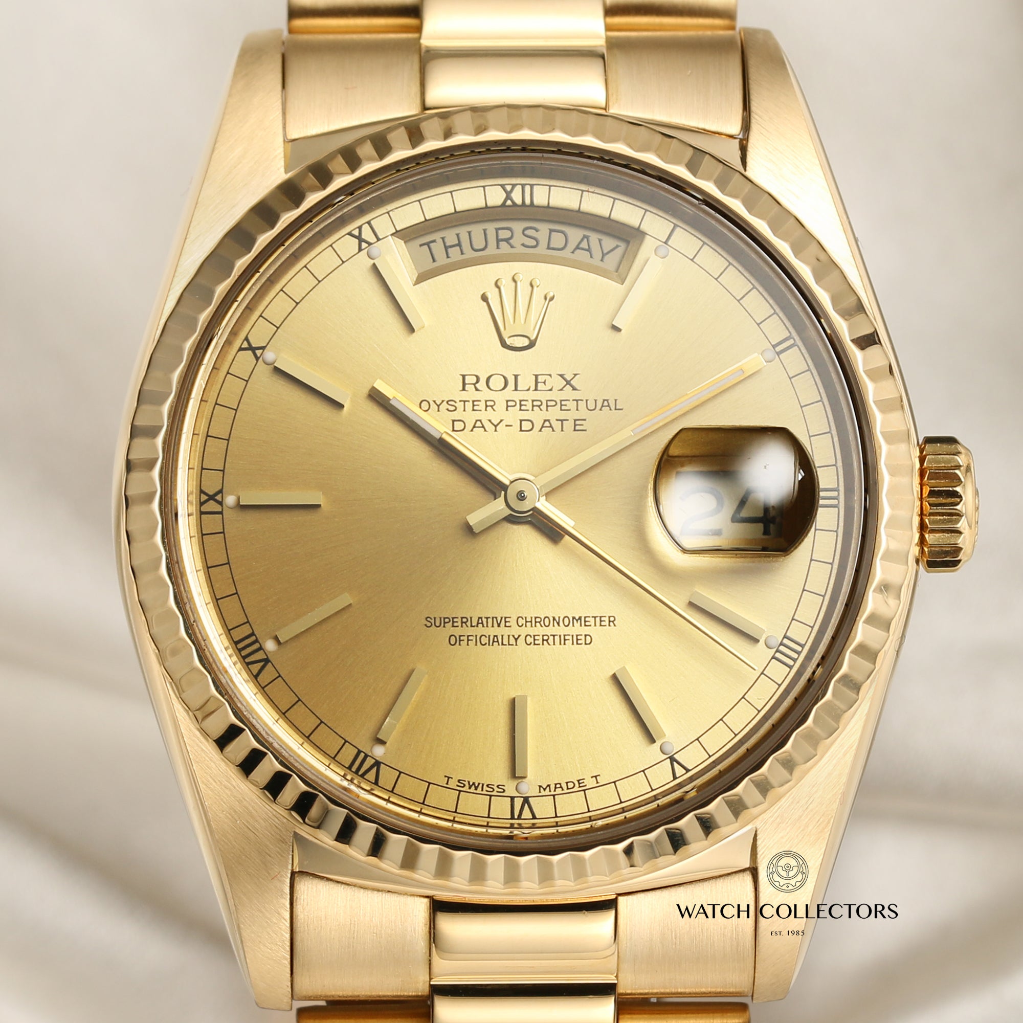 Rolex Day-Date 18K Yellow Gold Second Hand Watch Collectors 2