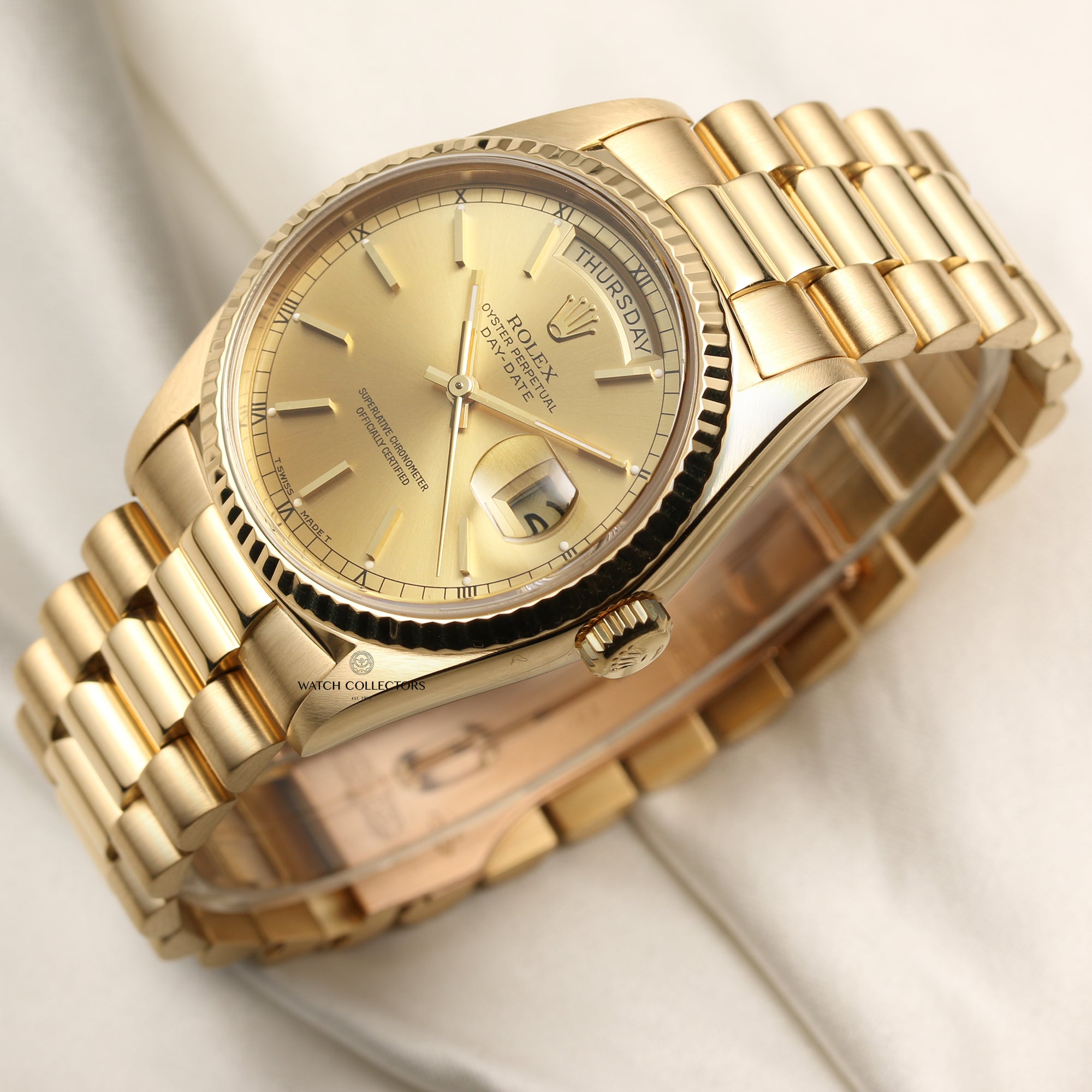 Rolex Day-Date 18K Yellow Gold Second Hand Watch Collectors 3