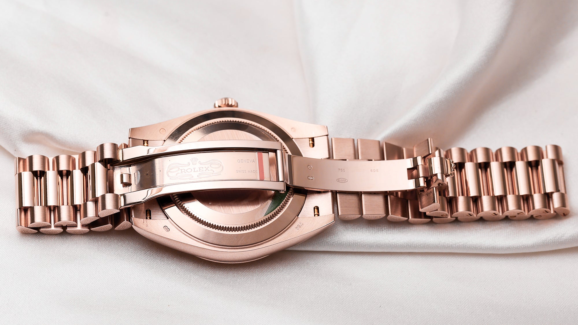 Rolex Day-Date 228235 18K Rose Gold Olive Green Dial Second Hand Watch Collectors 6