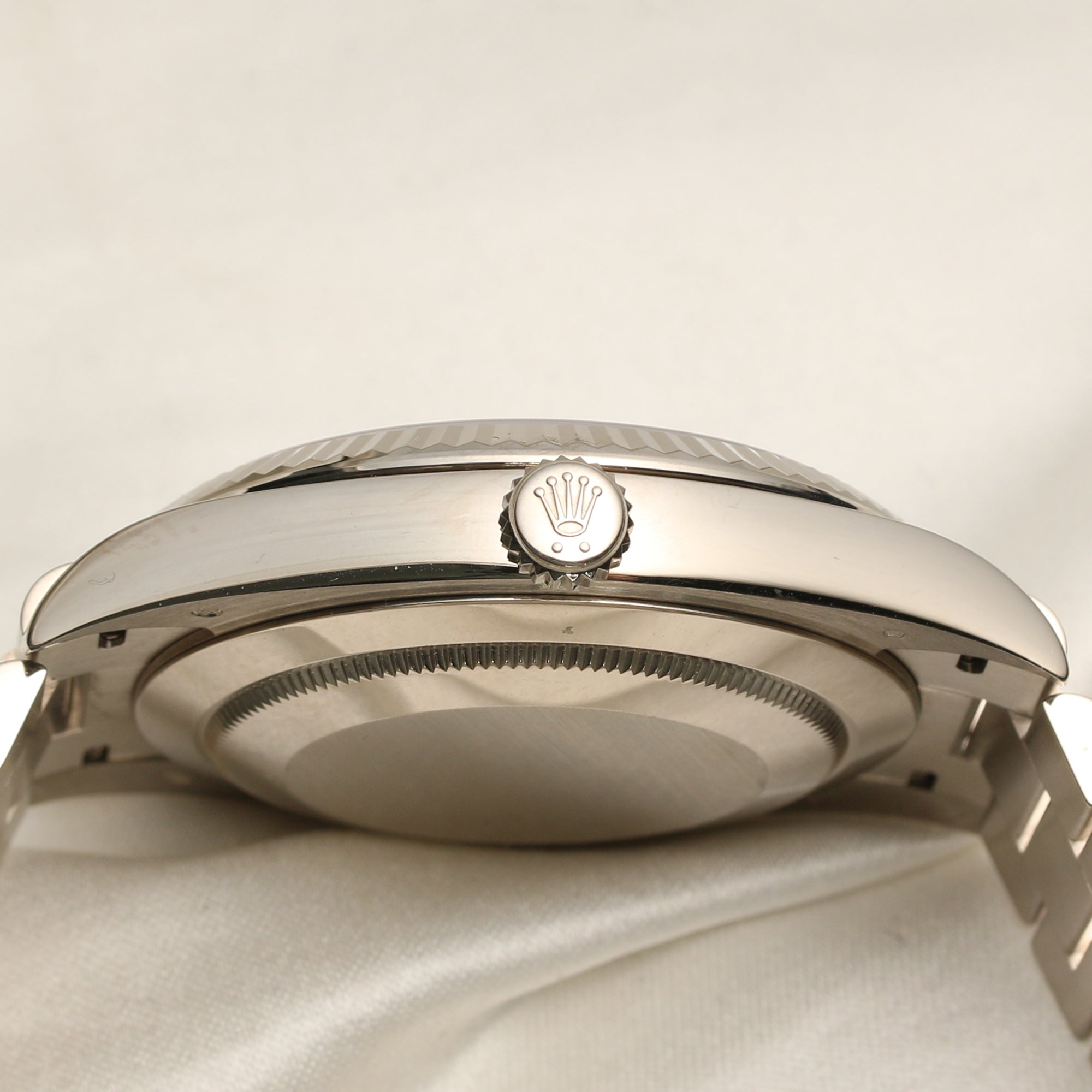 Rolex Day-Date 41 18K White Gold Green Olive Dial Second Hand Watch Collectors 7