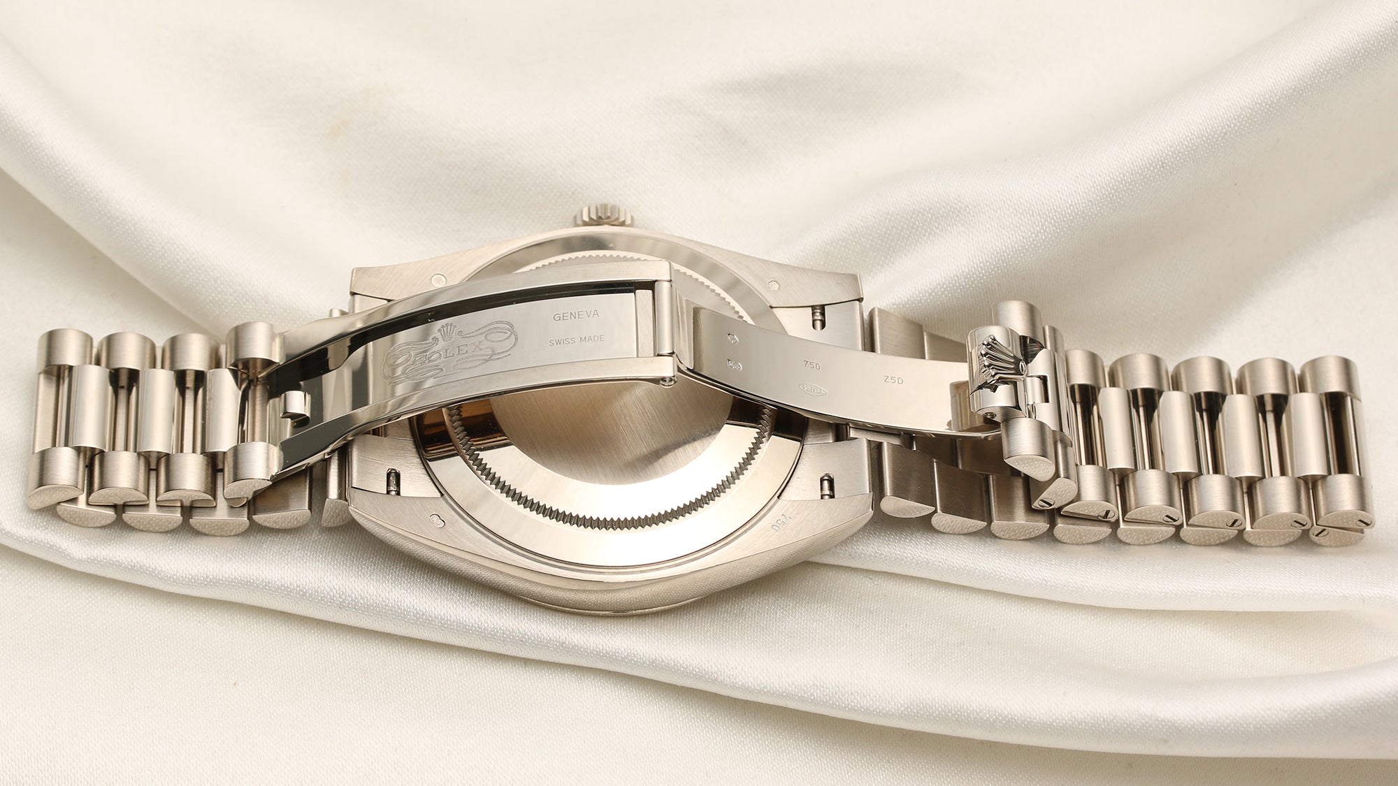 Rolex Day-Date 41 18K White Gold Green Olive Dial Second Hand Watch Collectors 9