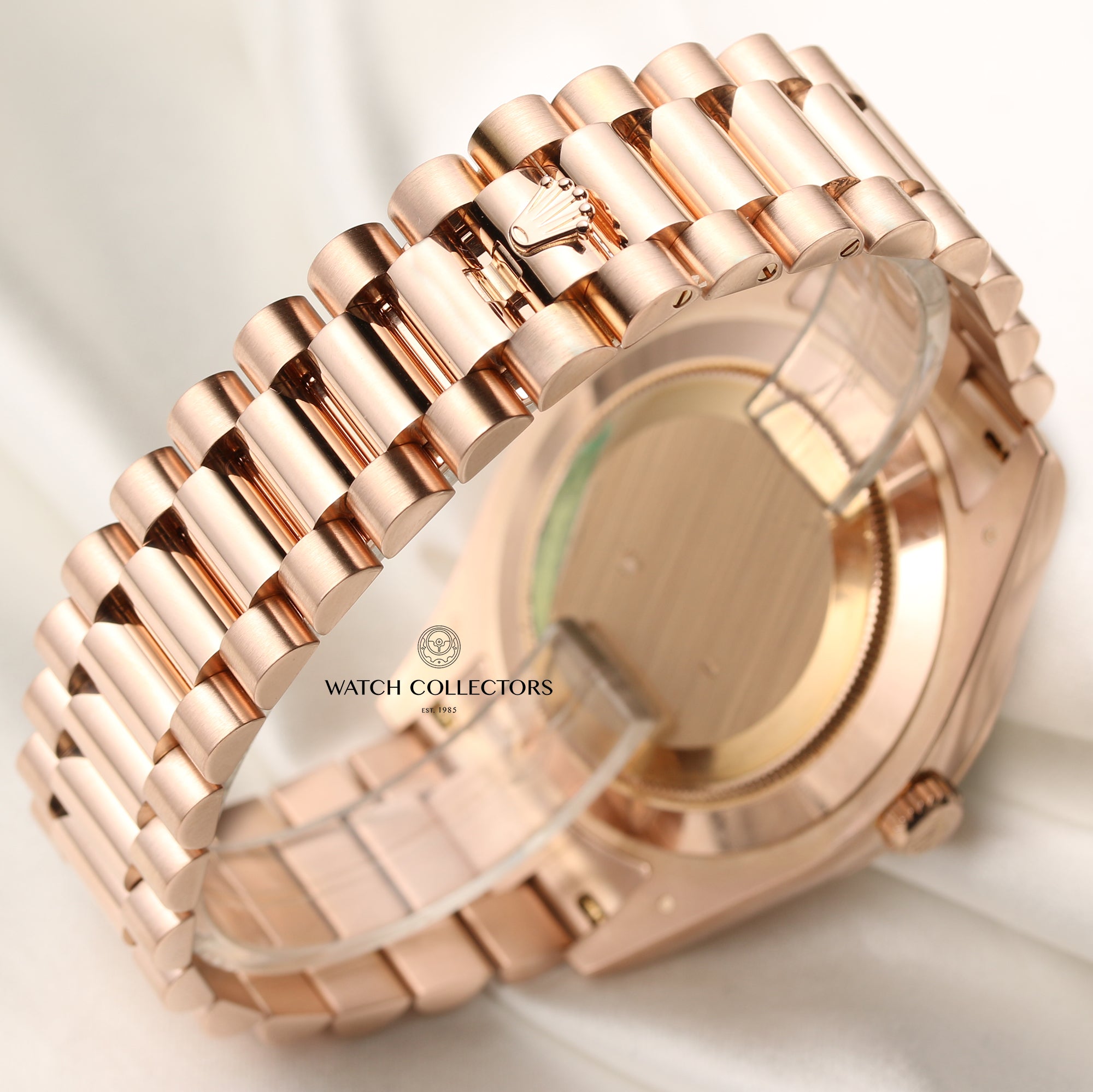 Rolex Day-Date II 218235 18K Rose Gold Chocolate Dial Second Hand Watch Collectors 7