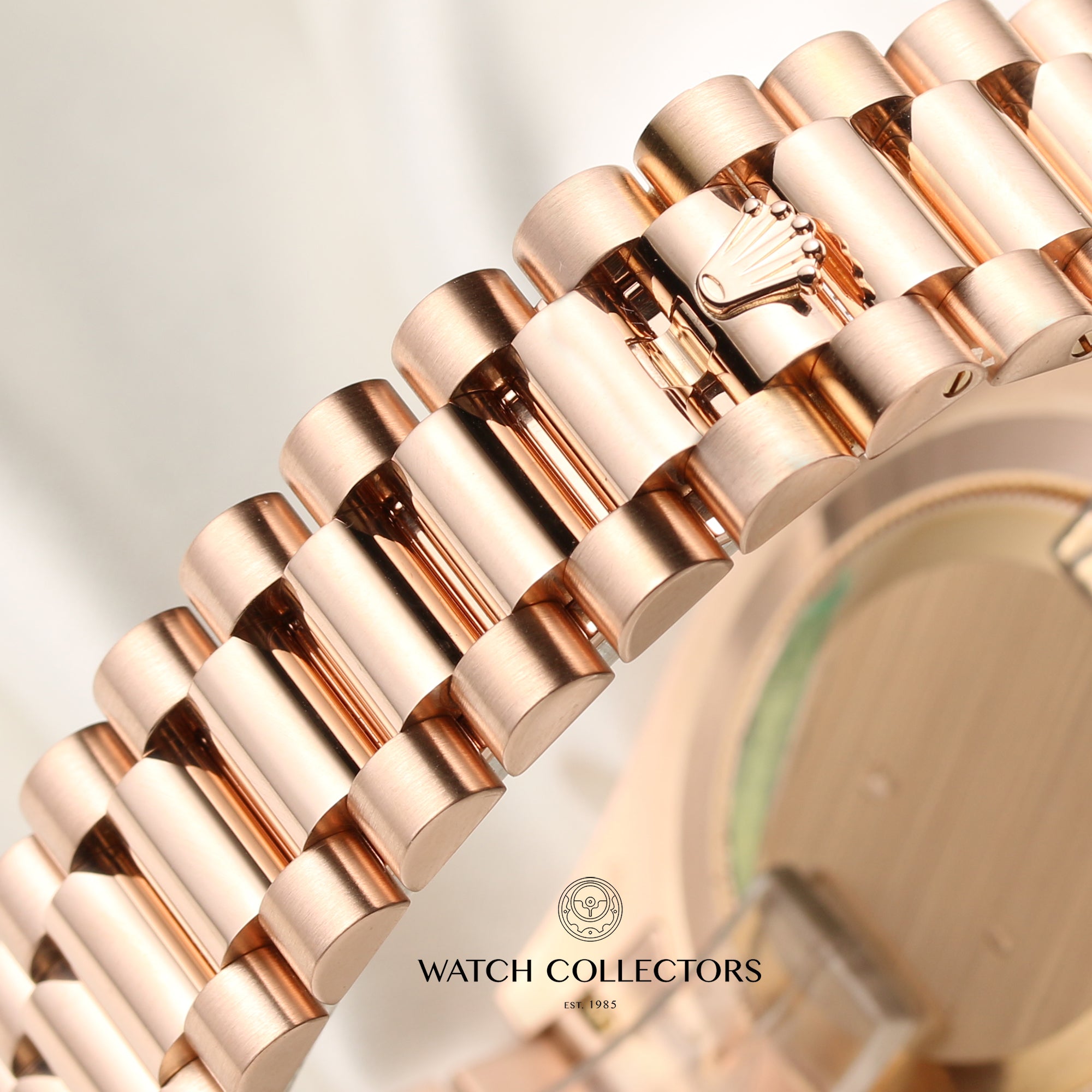 Rolex Day-Date II 218235 18K Rose Gold Chocolate Dial Second Hand Watch Collectors 9