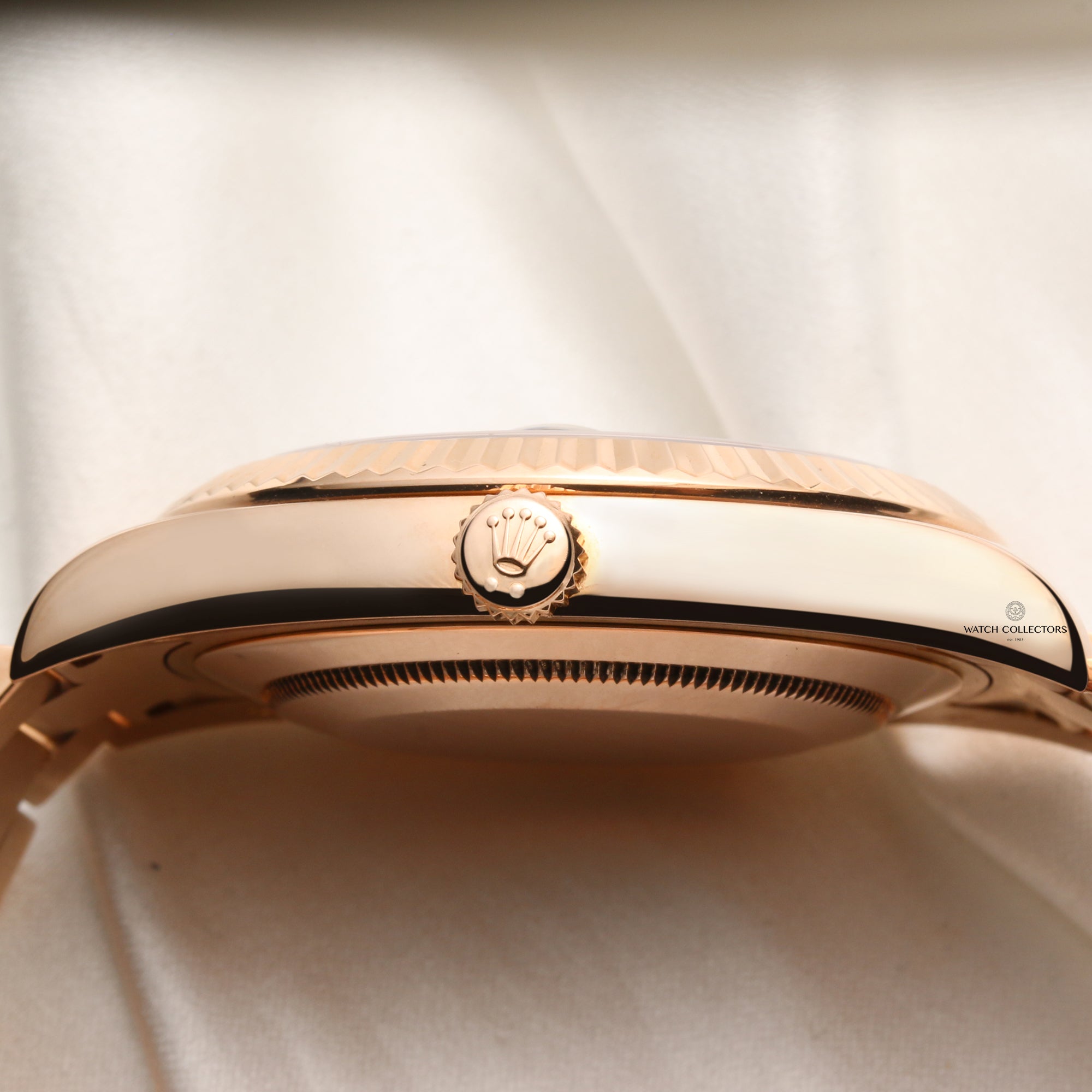 Rolex Day-Date II 218235 41mm 18K Rose Gold Bronze Wave Dial Second Hand Watch Collectors 7