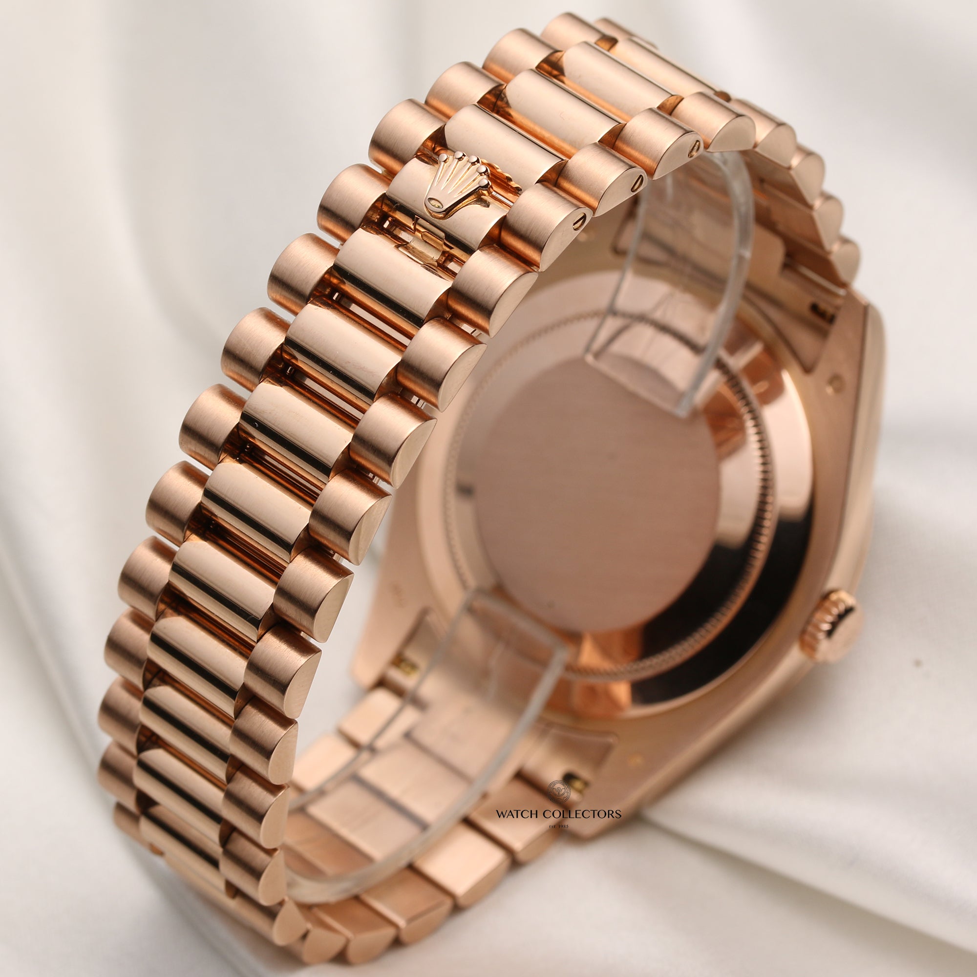 Rolex Day-Date II 218235 41mm 18K Rose Gold Bronze Wave Dial Second Hand Watch Collectors 8