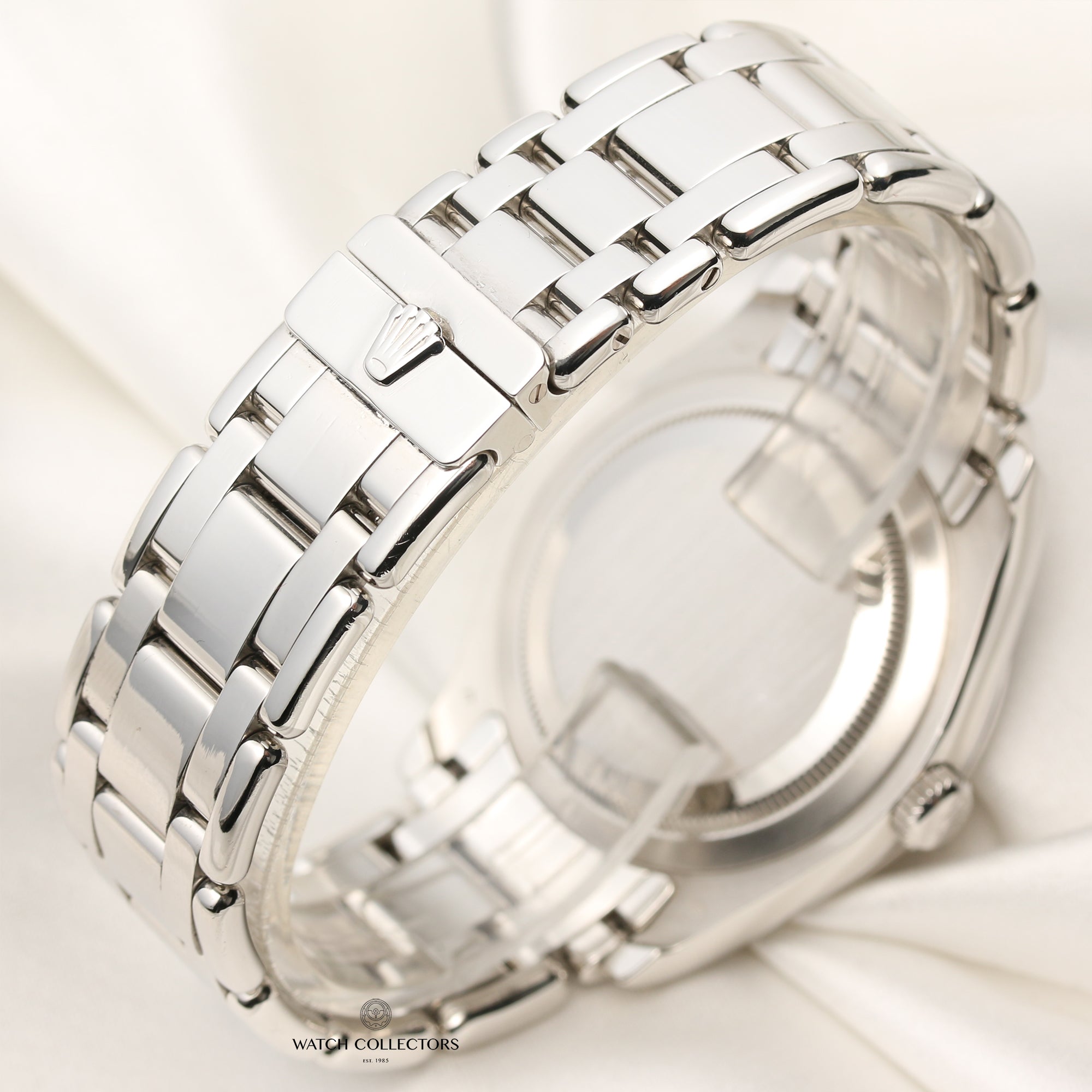 Rolex Day-Date Masterpiece Pearlmaster 18946 Platinum Diamond Dial Second Hand Watch Collectors 9