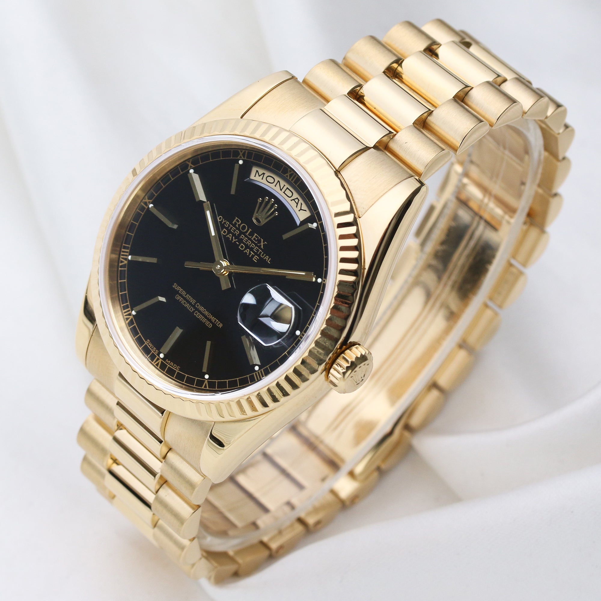 Rolex Day-date 18K Yellow Gold Second Hand Watch Collectors 3