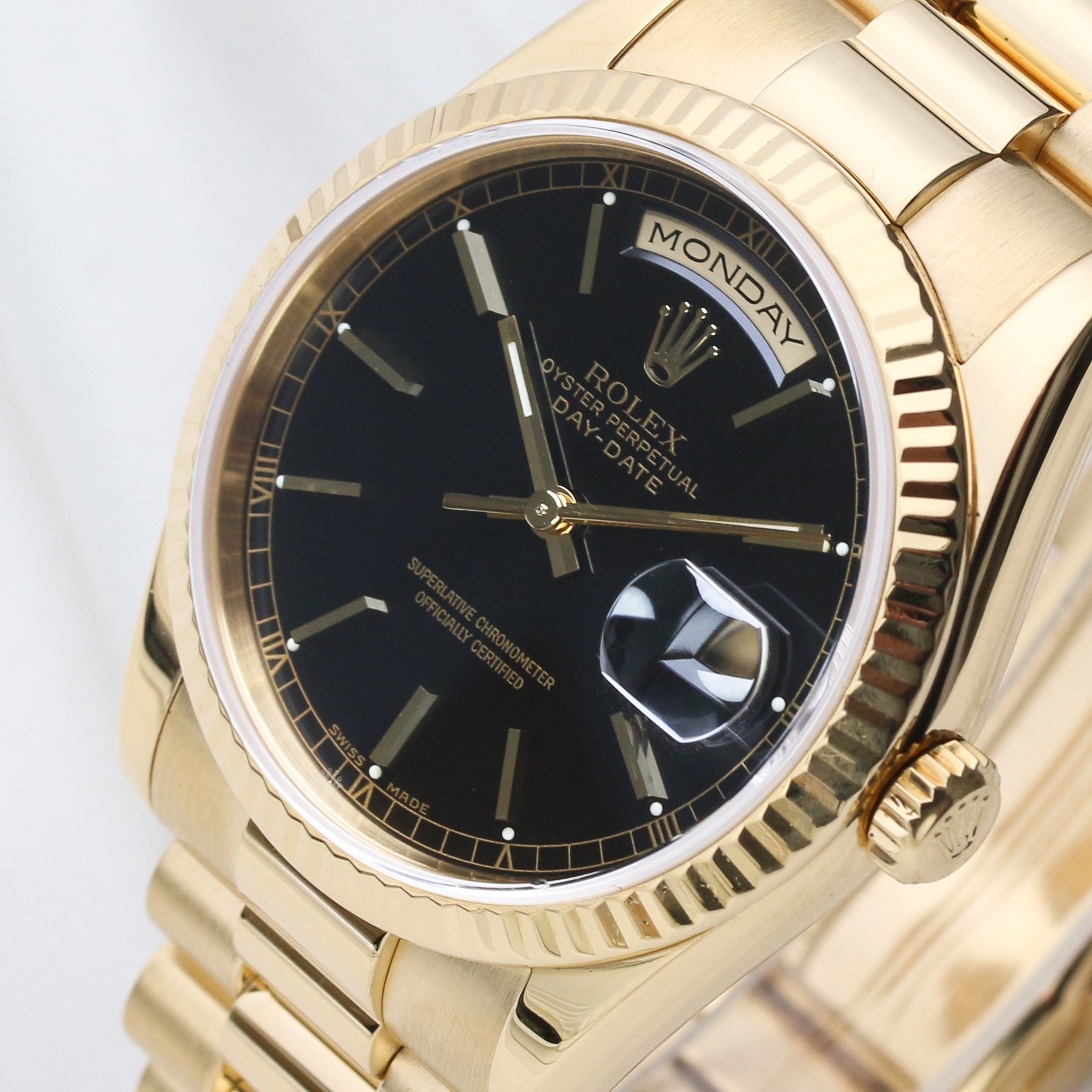 Rolex Day-date 18K Yellow Gold Second Hand Watch Collectors 4
