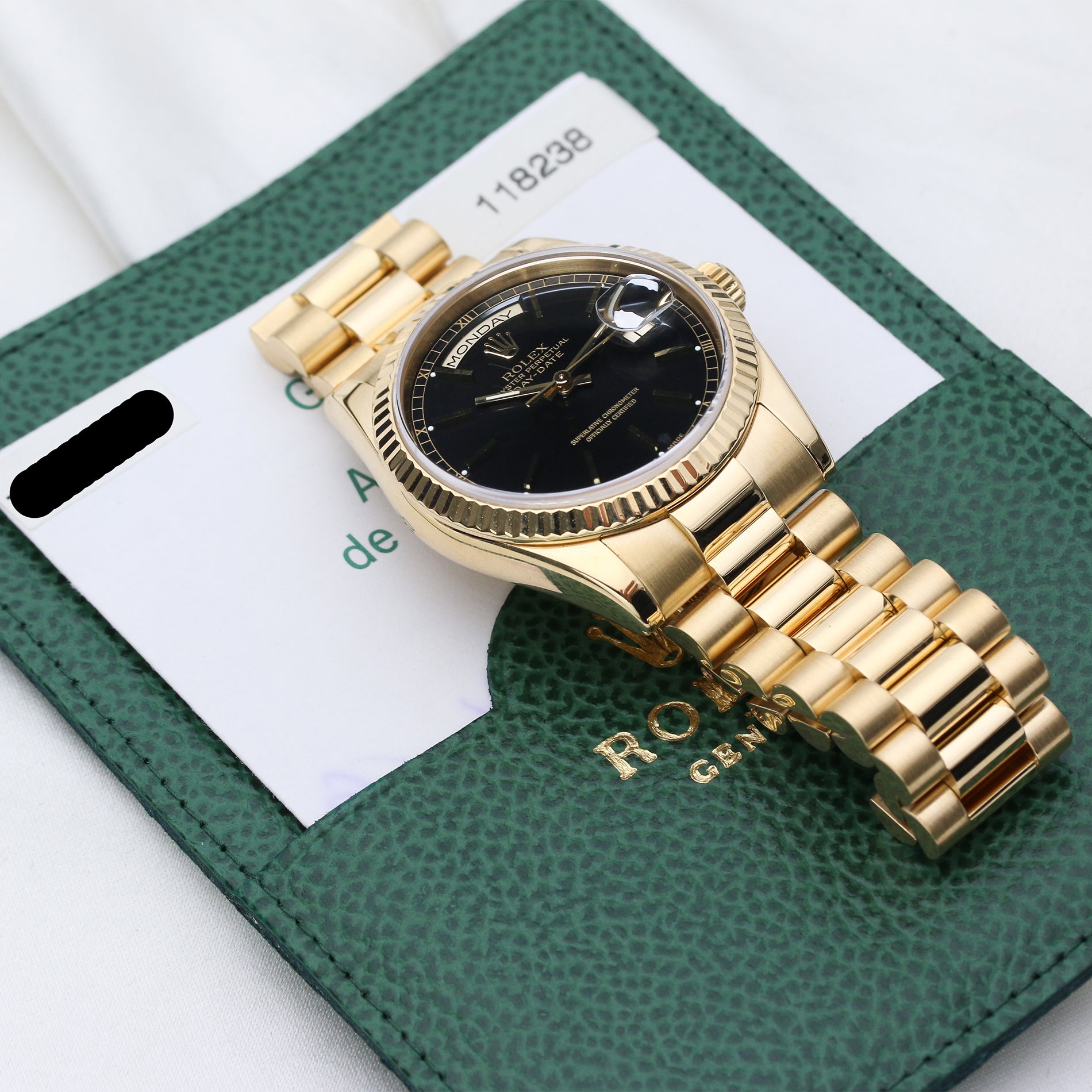 Rolex Day-date 18K Yellow Gold Second Hand Watch Collectors 8