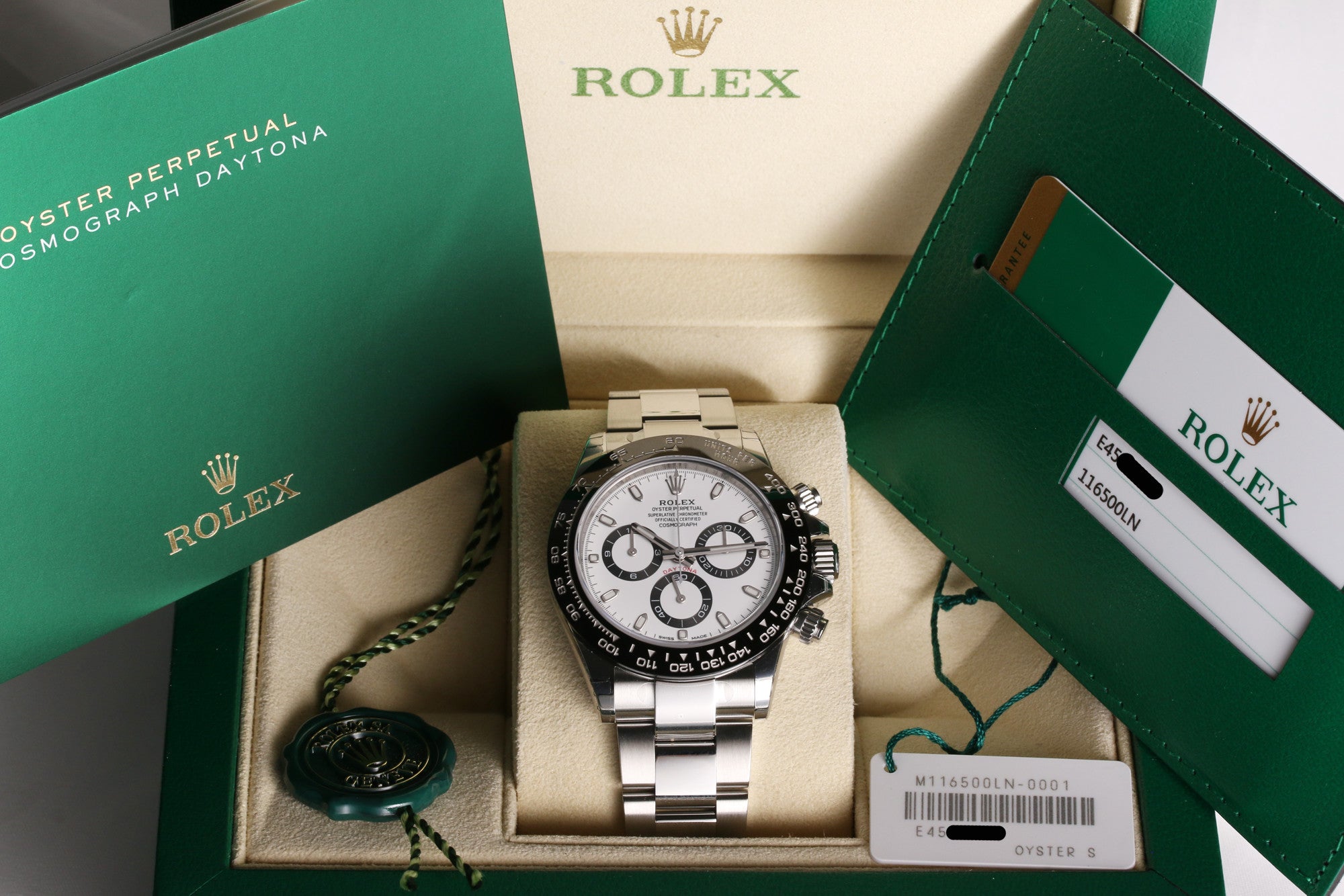 Rolex Daytona 116500LN Ceramic Bezel White Dial Stainless Steel Second Hand Watch Collectors 7