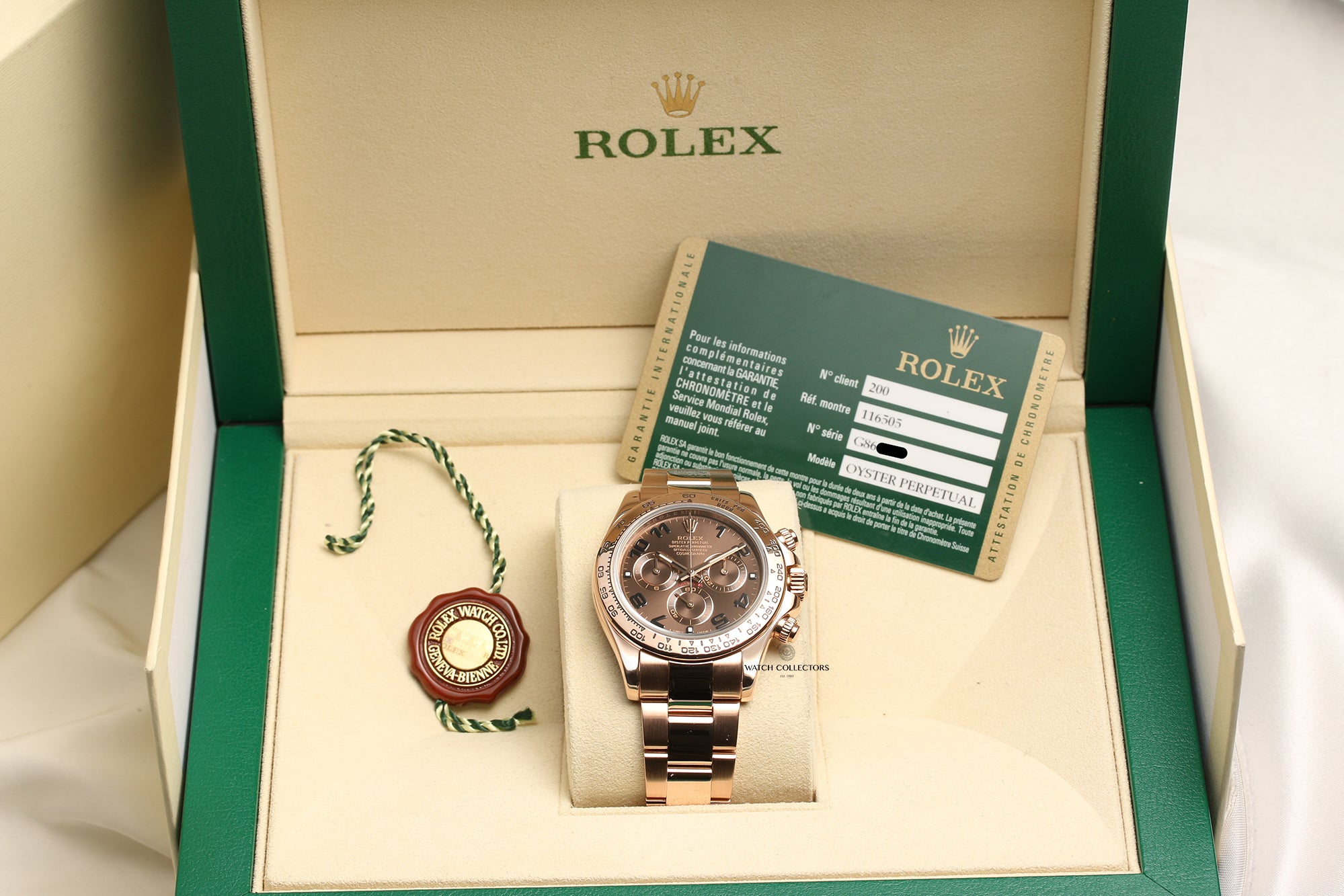 Rolex Daytona 116505 18K Rose Gold Chocolate Dial Second Hand Watch Collectors 12
