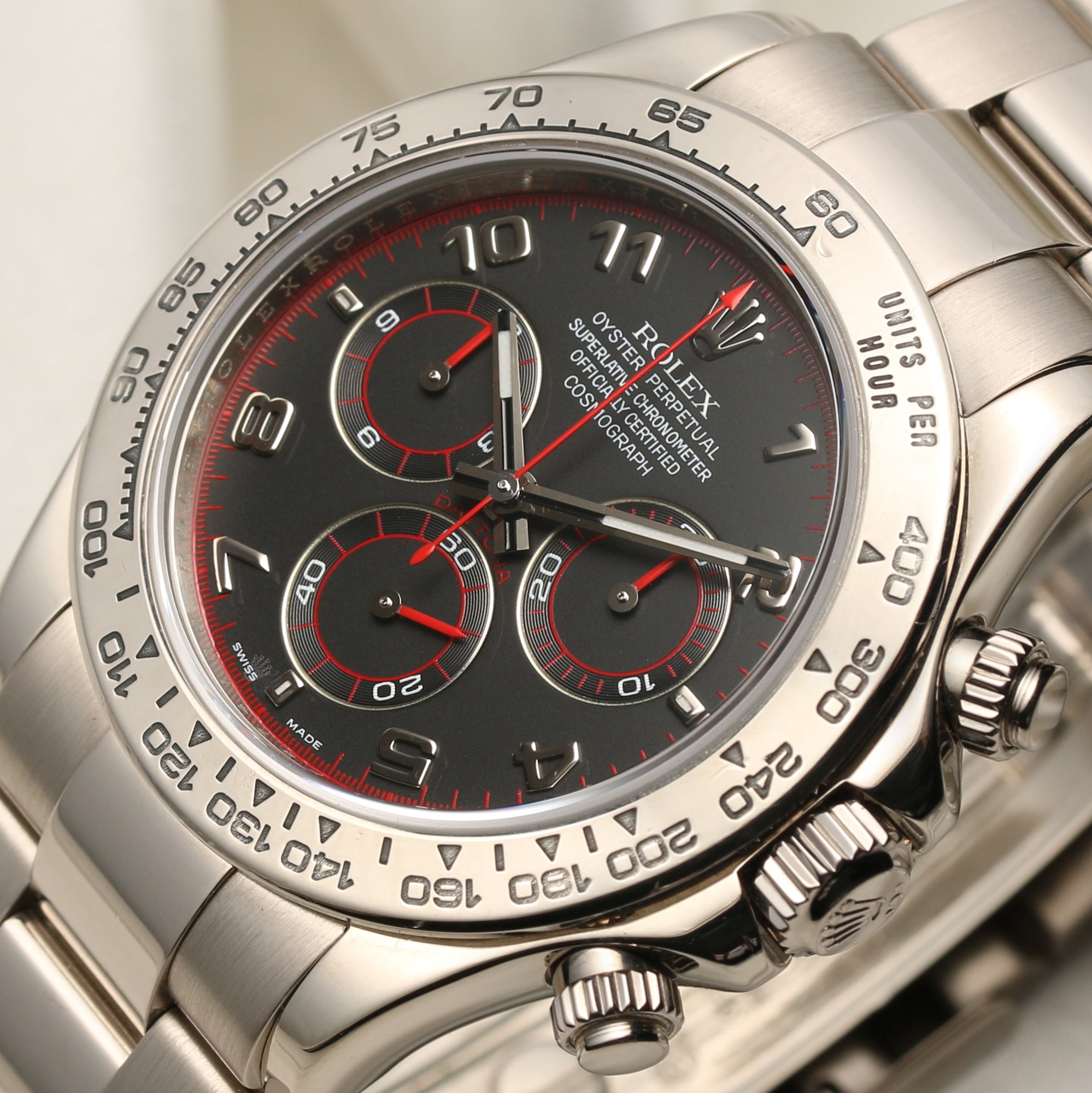 Rolex Daytona 116509 18K White Gold Racing Dial Second Hand Watch Collectors 4