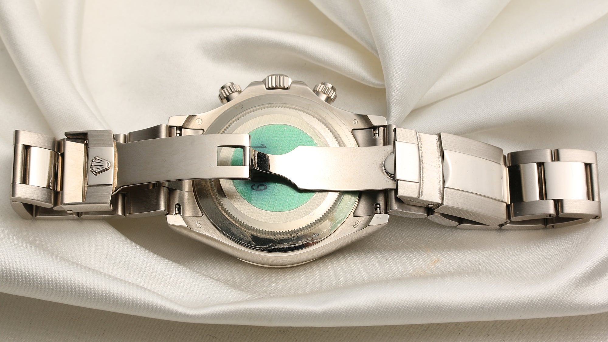 Rolex Daytona 116509 18K White Gold Racing Dial Second Hand Watch Collectors 8