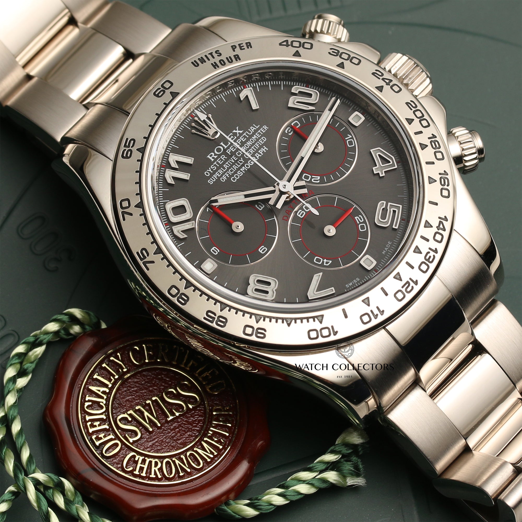 Rolex Daytona 116509 Grey Racing Dial 18K White Gold Second Hand Watch Collectors 5