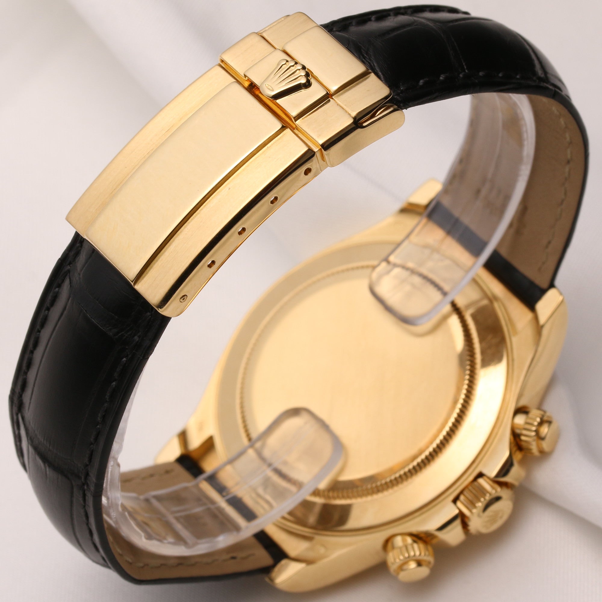 Rolex Daytona 116518 18K Yellow Gold Black Diamond Dial Second Hand Watch Collectors 5