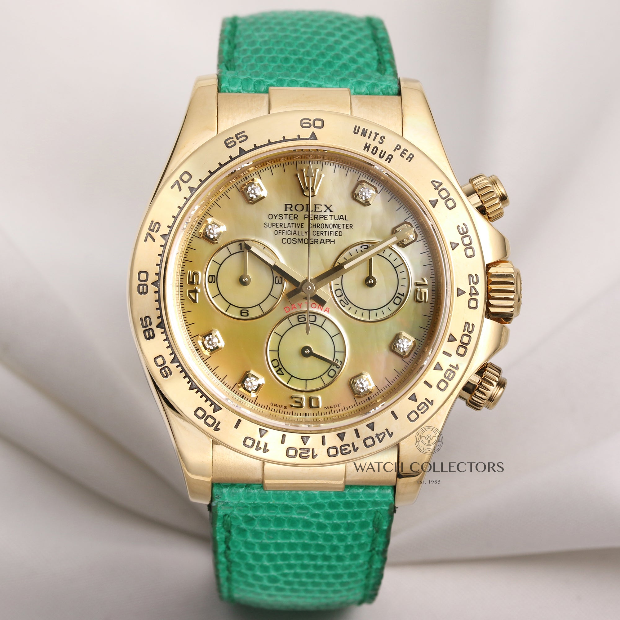 Rolex-Daytona-116518-18K-Yellow-Gold-Champagne-Diamond-Dial-Second-Hand-Watch-Collectors-1-1