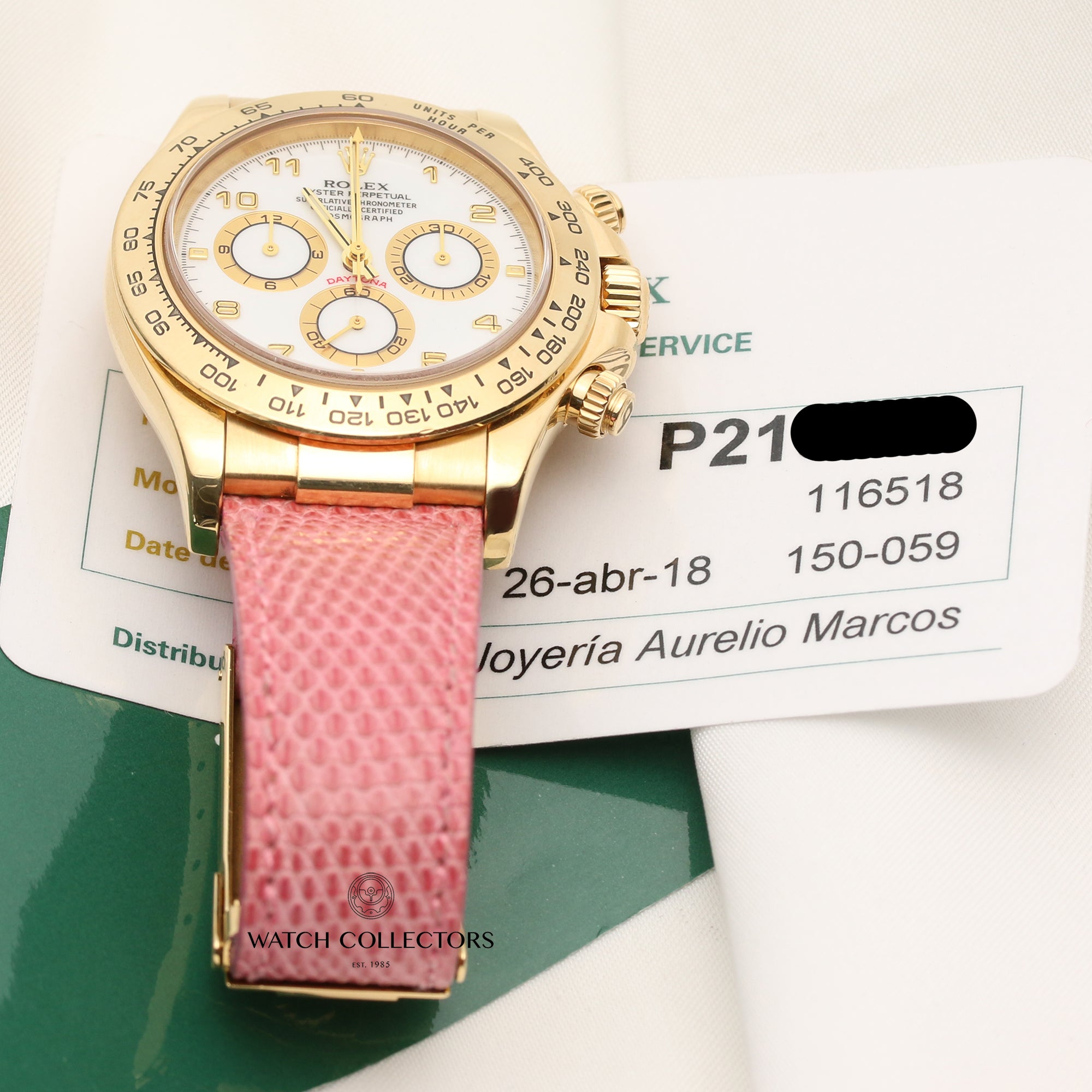 Rolex Daytona 116518 18K Yellow Gold Second Hand Watch Collectors 10