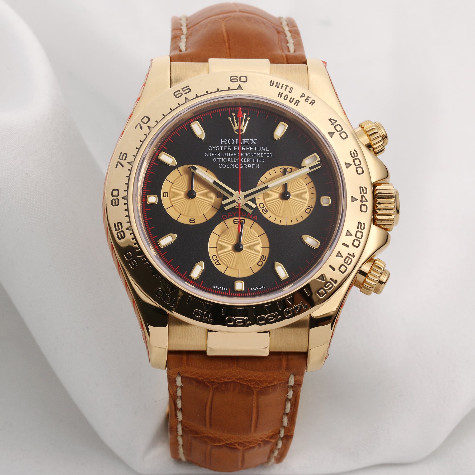 Rolex Daytona 116518 18K Yellow Gold Second Hand Watch Collectors 1
