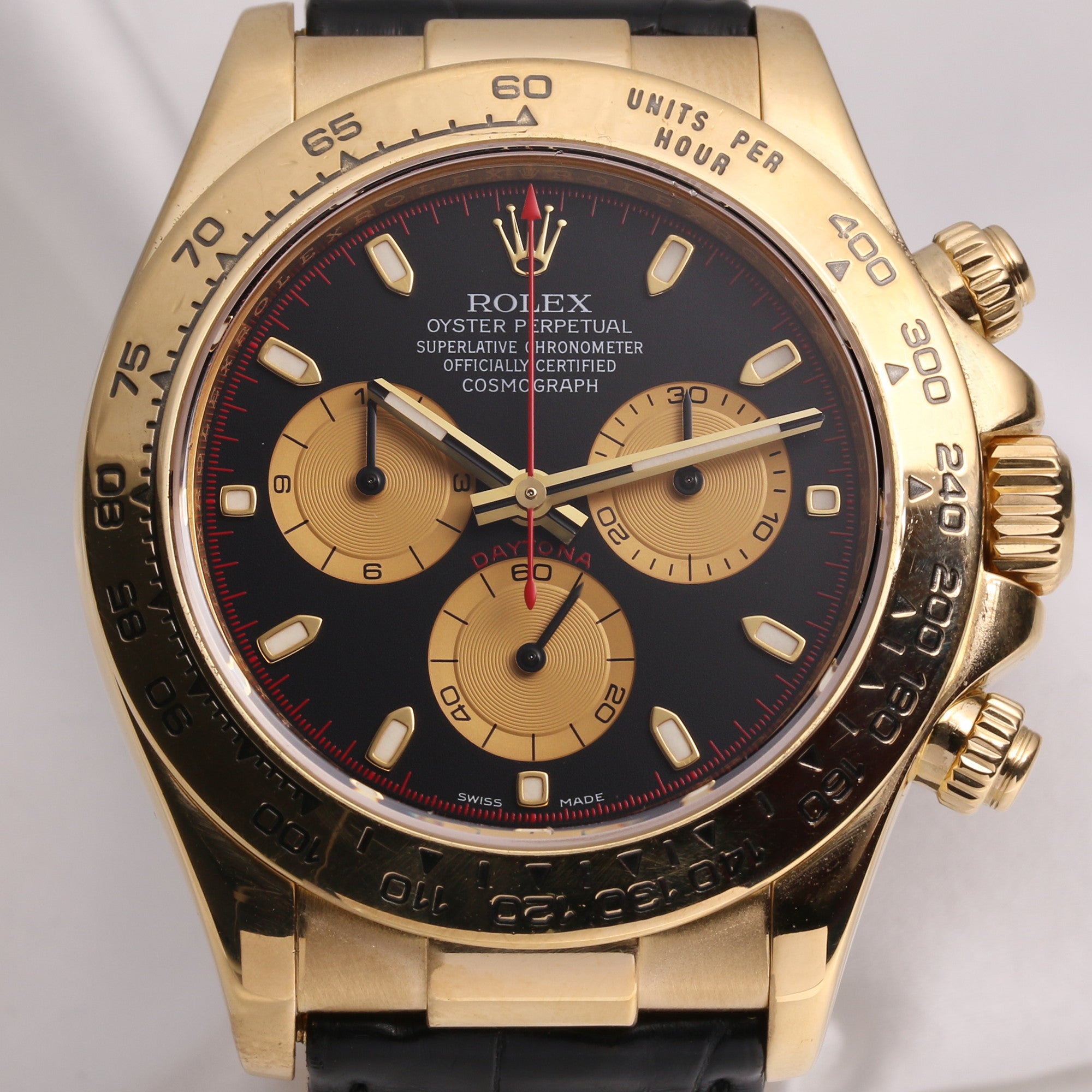 Rolex Daytona 116518 18K Yellow Gold Second Hand Watch Collectors 2