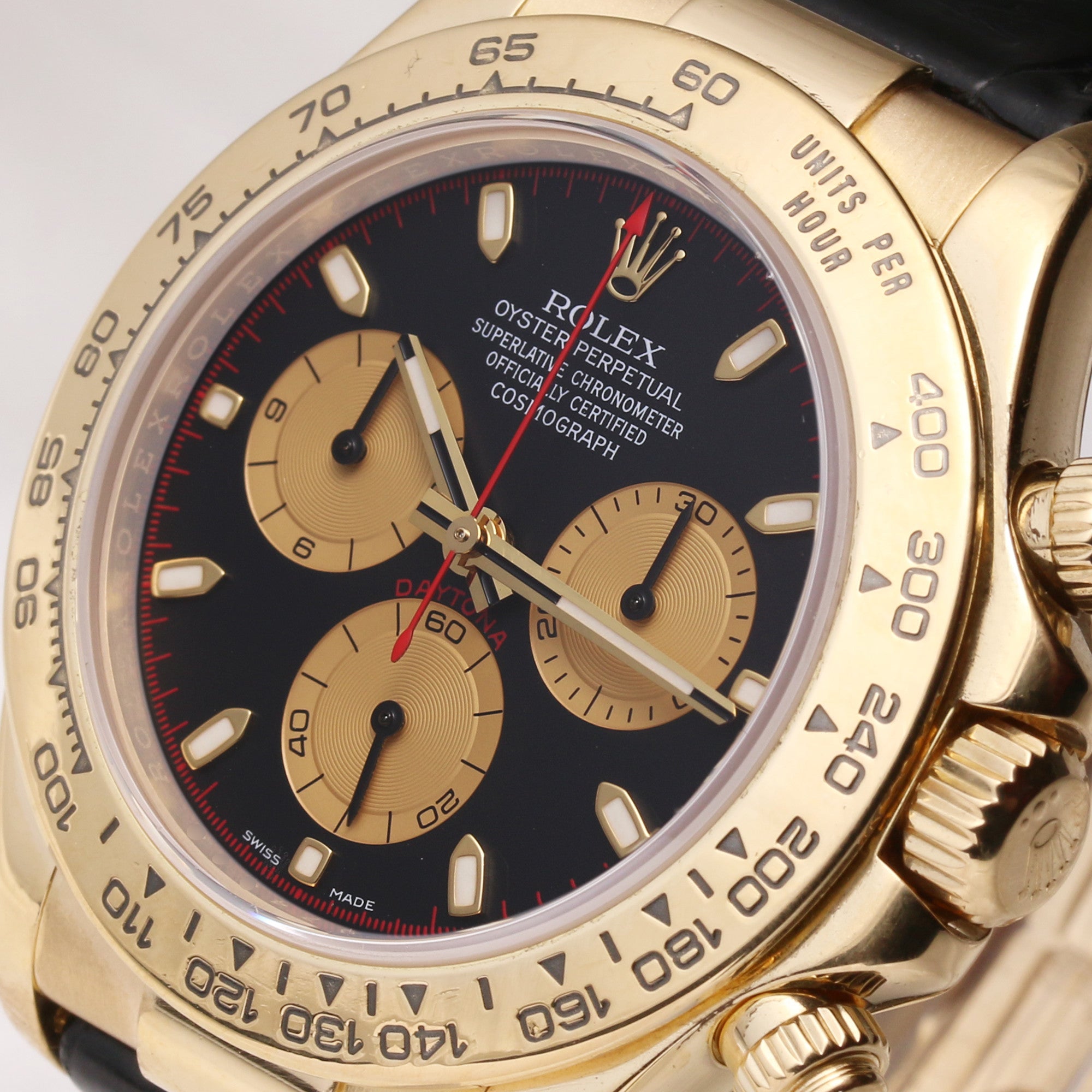 Rolex Daytona 116518 18K Yellow Gold Second Hand Watch Collectors 4