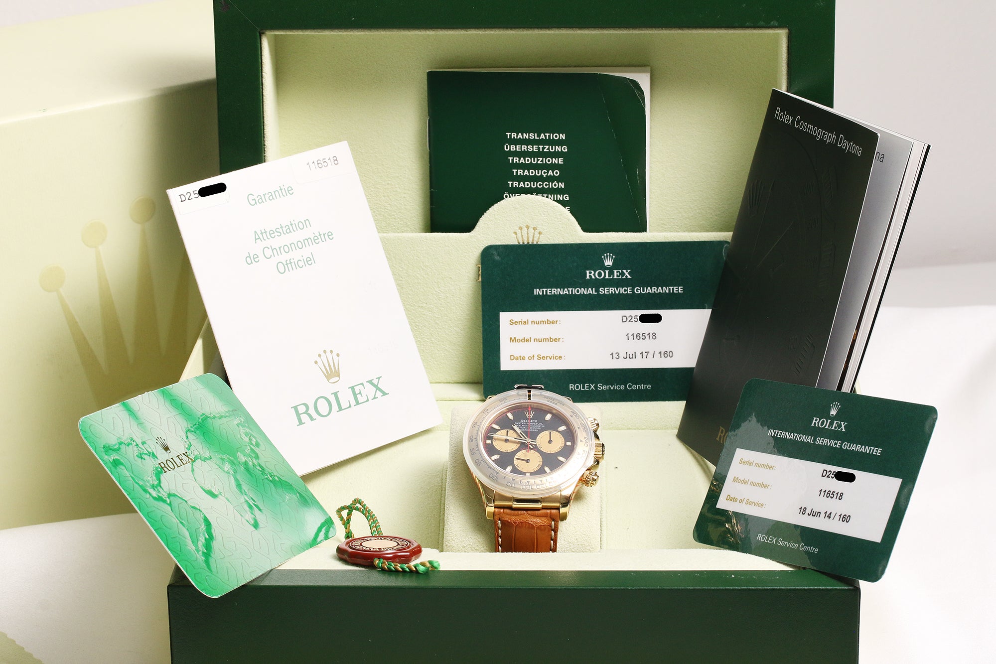 Rolex Daytona 116518 18K Yellow Gold Second Hand Watch Collectors 9