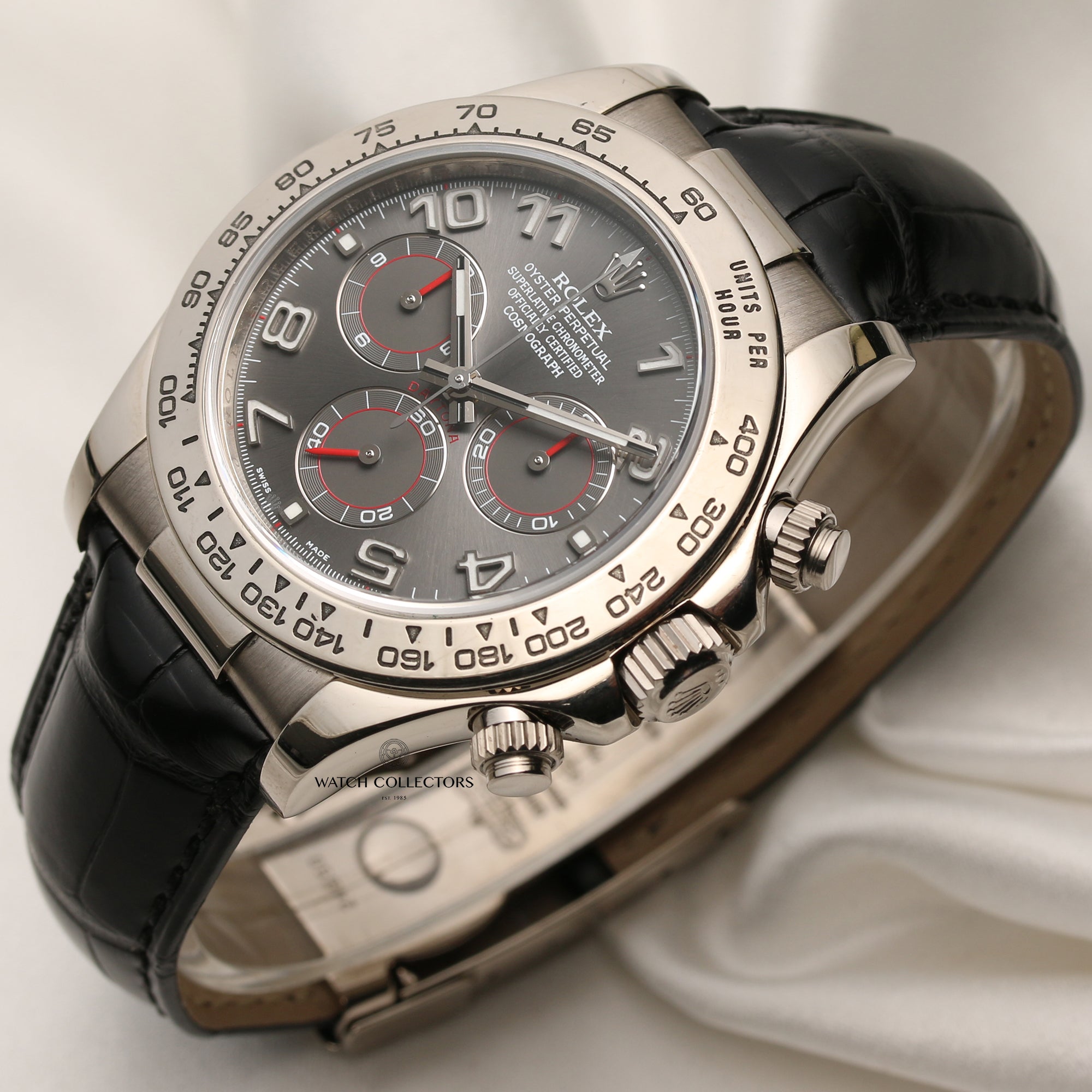 Rolex Daytona 116519 18K White Gold Grey Dial Second Hand Watch Collectors 3