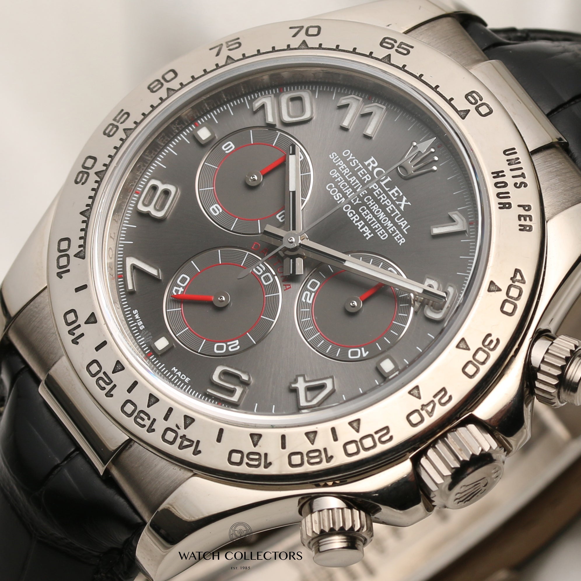 Rolex Daytona 116519 18K White Gold Grey Dial Second Hand Watch Collectors 4