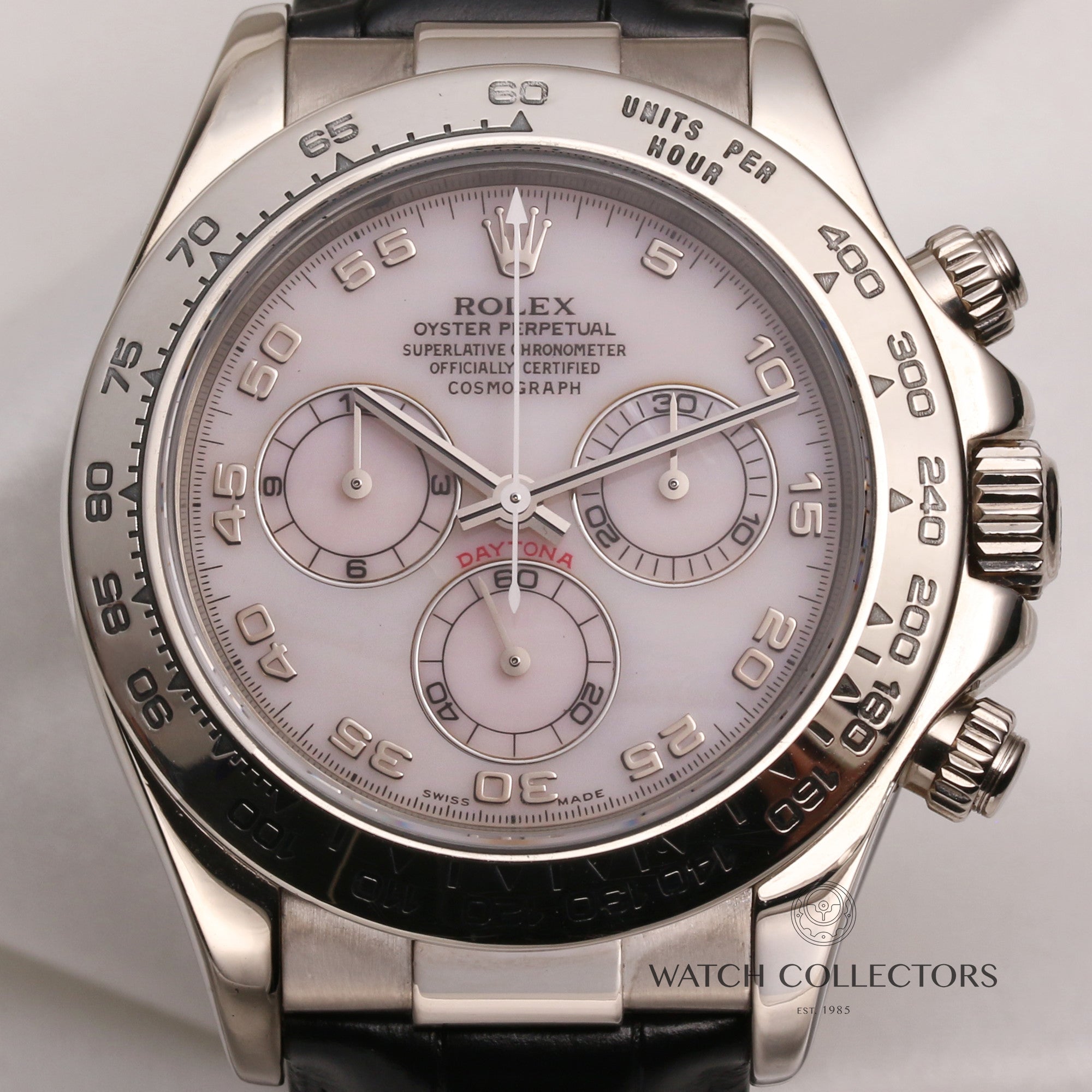 Rolex-Daytona-116519-18K-White-Gold-Pink-MOP-Second-Hand-Watch-Collectors-2