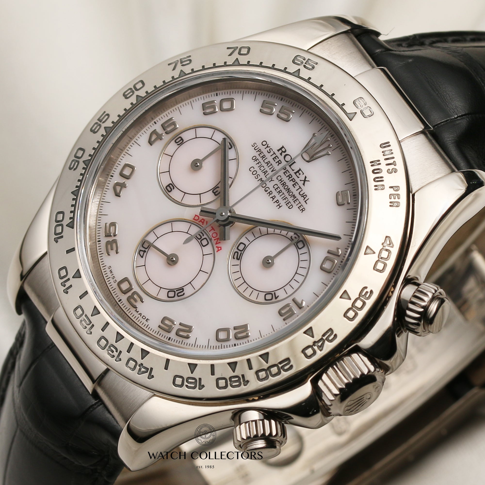Rolex Daytona 116519 18K White Gold Second Hand Watch Collectors 4