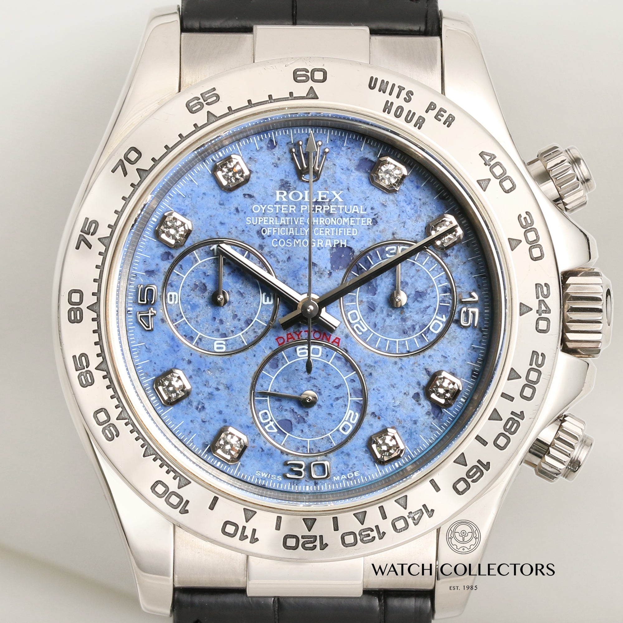 Rolex Daytona 116519 18K White Gold Sodalite Diamond Dial Second Hand Watch Collectors 2