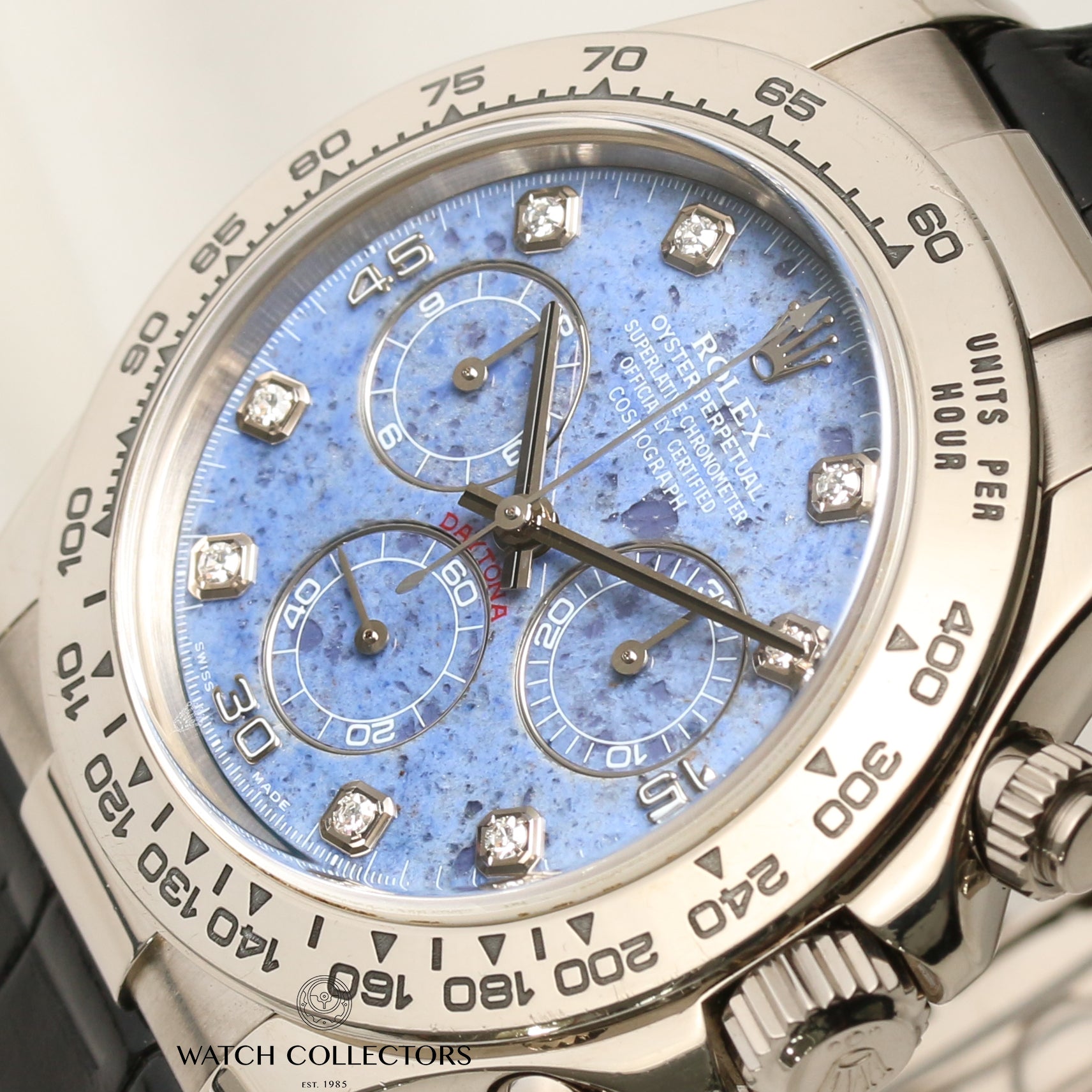 Rolex Daytona 116519 18K White Gold Sodalite Diamond Dial Second Hand Watch Collectors 6