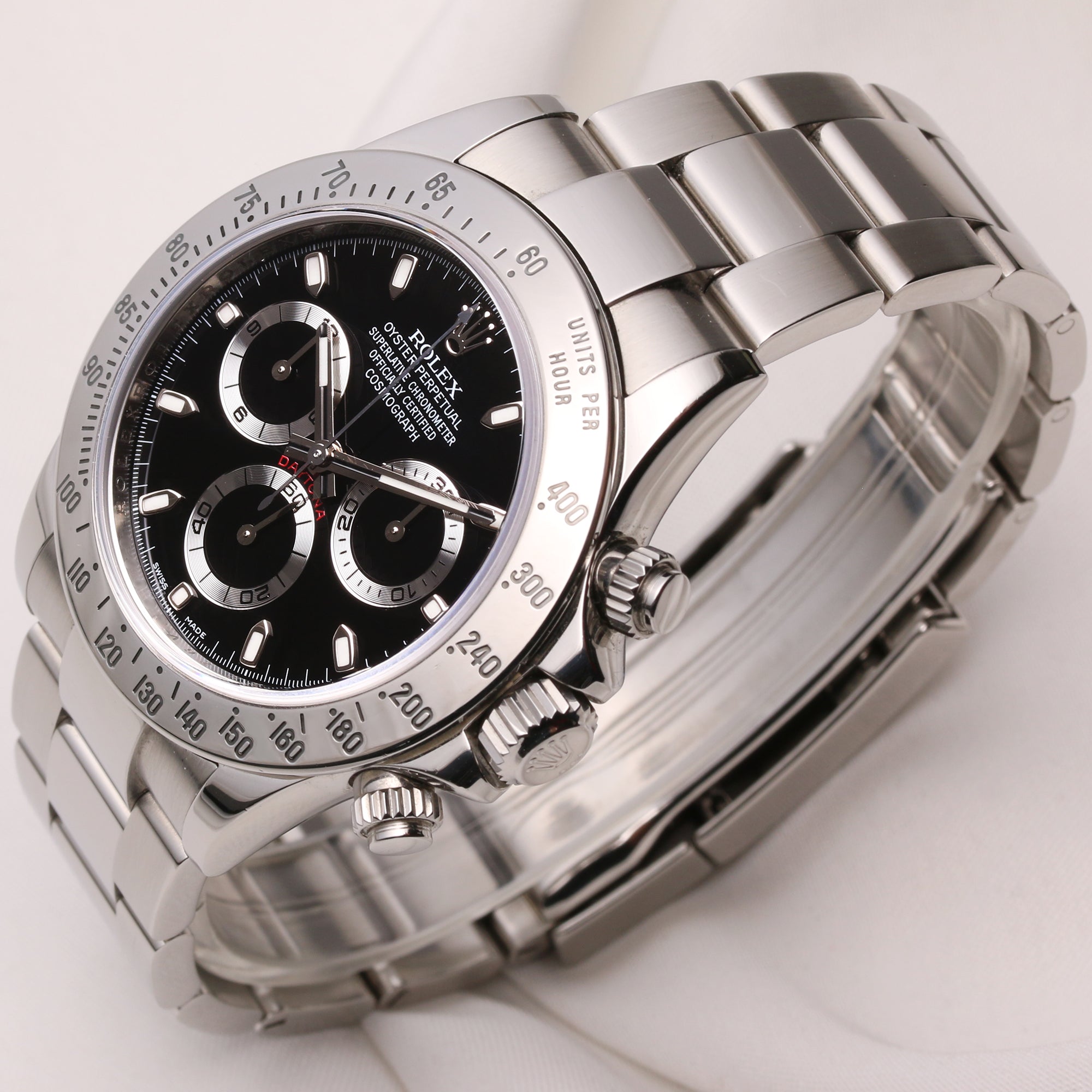 Rolex Daytona 116520 Black Dial Stainless Steel Second Hand Watch Collectors 3