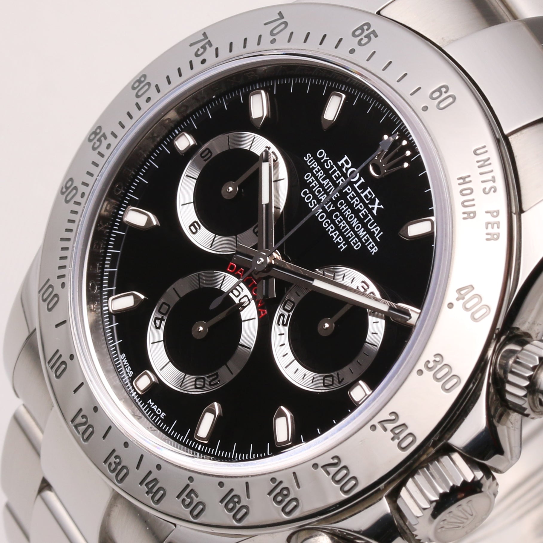 Rolex Daytona 116520 Black Dial Stainless Steel Second Hand Watch Collectors 4
