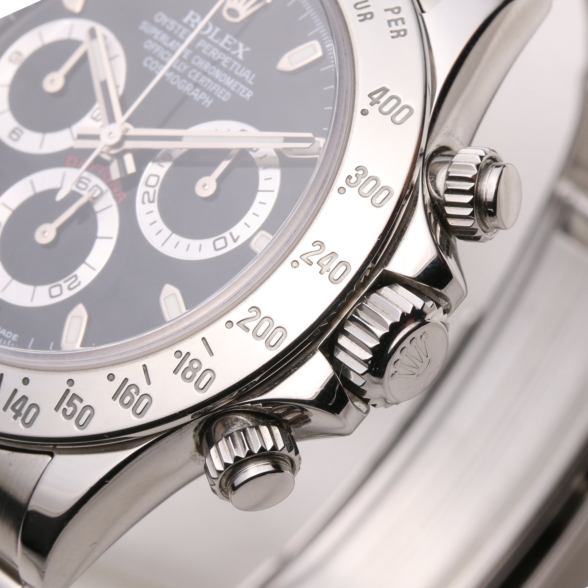 Rolex Daytona 116520 Black Dial Stainless Steel Second Hand Watch Collectors 6