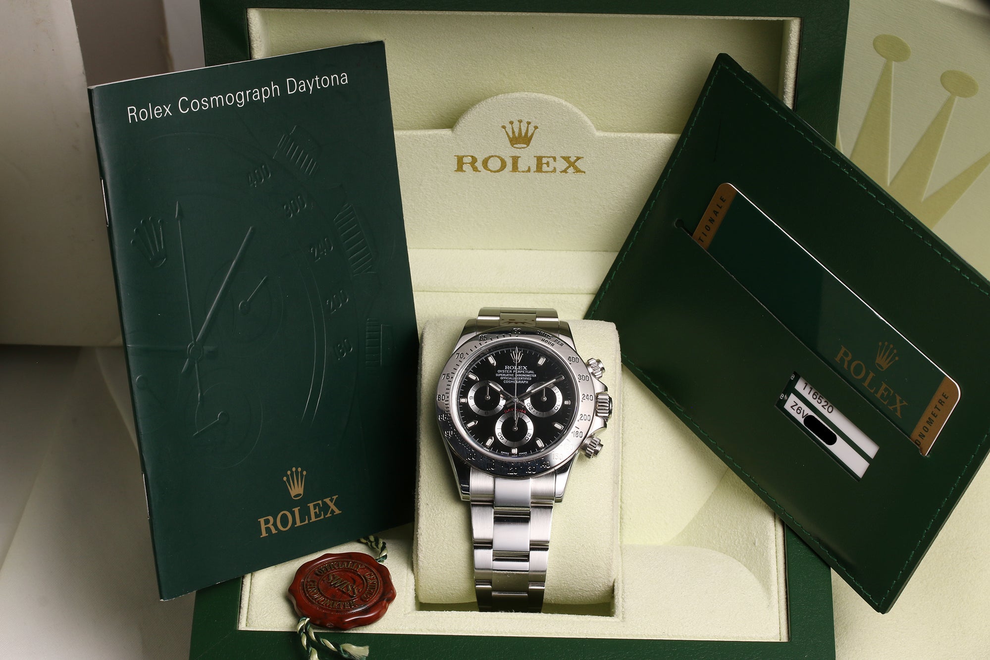 Rolex Daytona 116520 Black Dial Stainless Steel Second Hand Watch Collectors 8